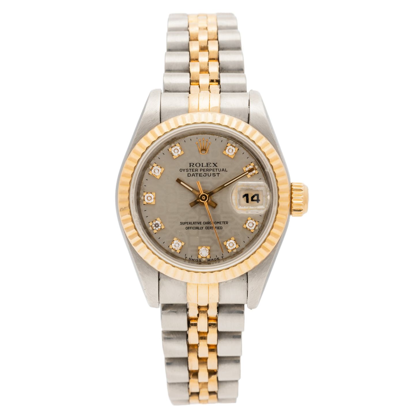 Rolex Lady-Datejust 69173 (Onbekend (willekeurig serienummer)) - Grijs wijzerplaat 26mm Goud/Staal (1/6)