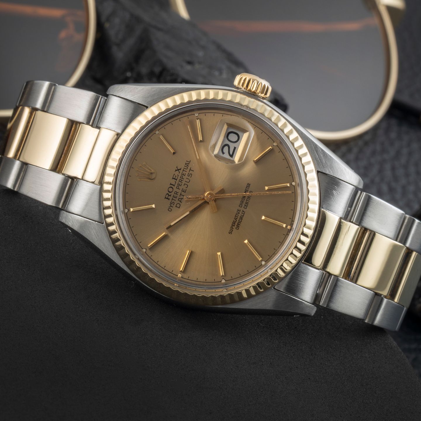Rolex Datejust 36 16013 (1978) - Champagne dial 36 mm Gold/Steel case (2/8)