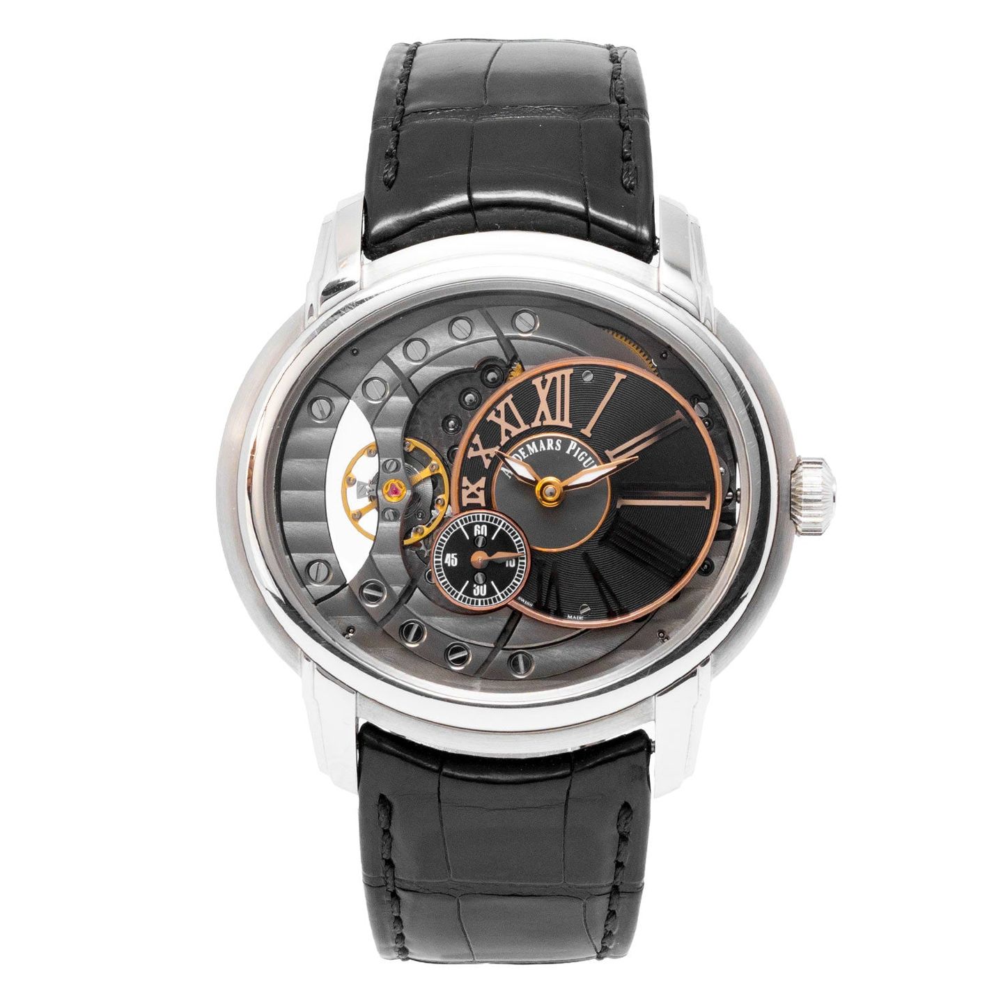 Audemars Piguet Millenary 4101 15350ST.OO.D002CR.01 (2012) - Black dial 47 mm Steel case (1/8)