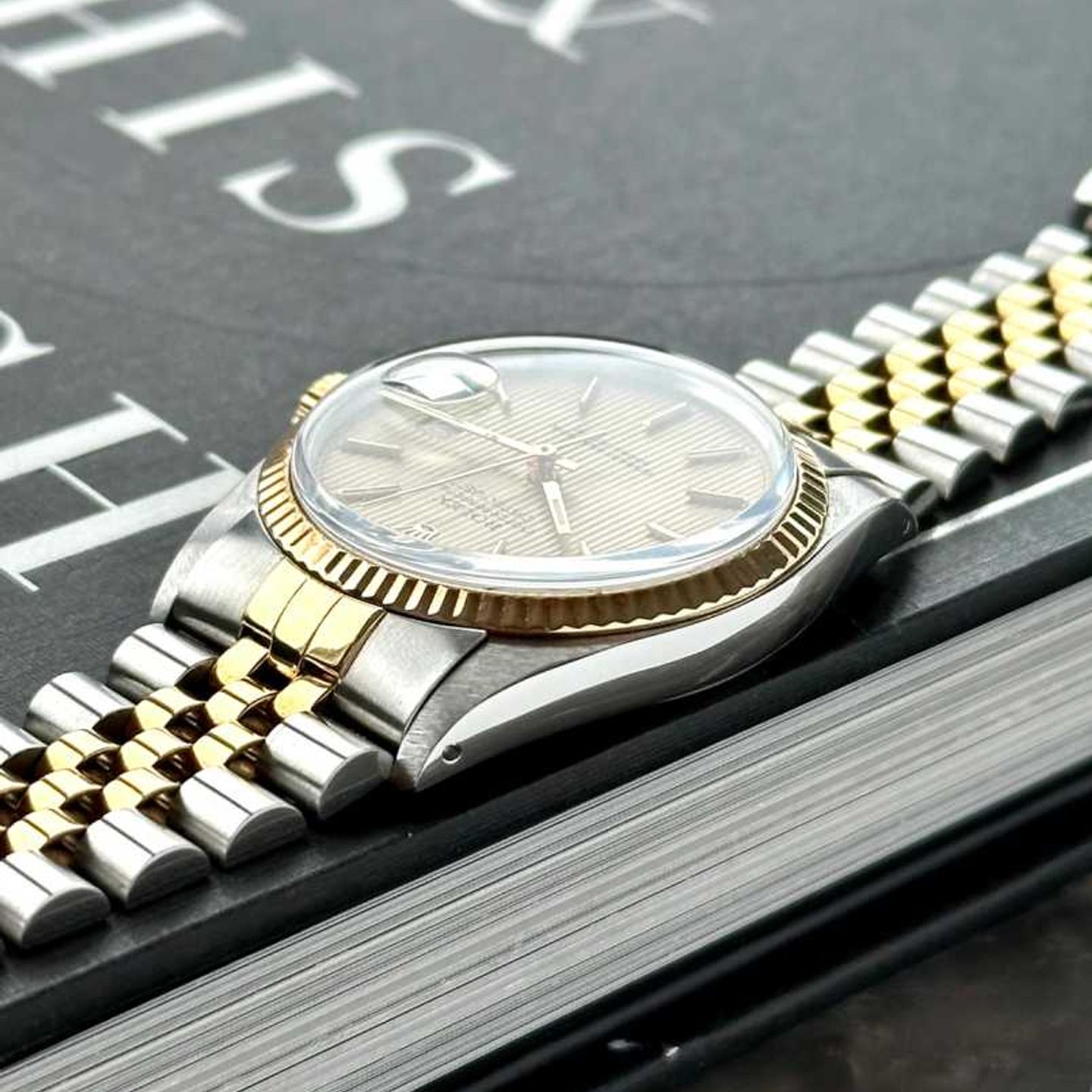 Rolex Datejust 36 16013 (1982) - Goud wijzerplaat 36mm Goud/Staal (7/8)