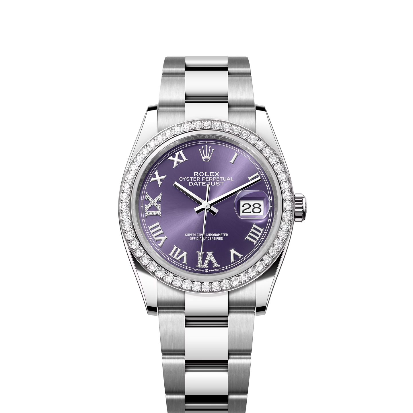 Rolex Datejust 36 126284RBR (2024) - Purple dial 36 mm Steel case (1/1)