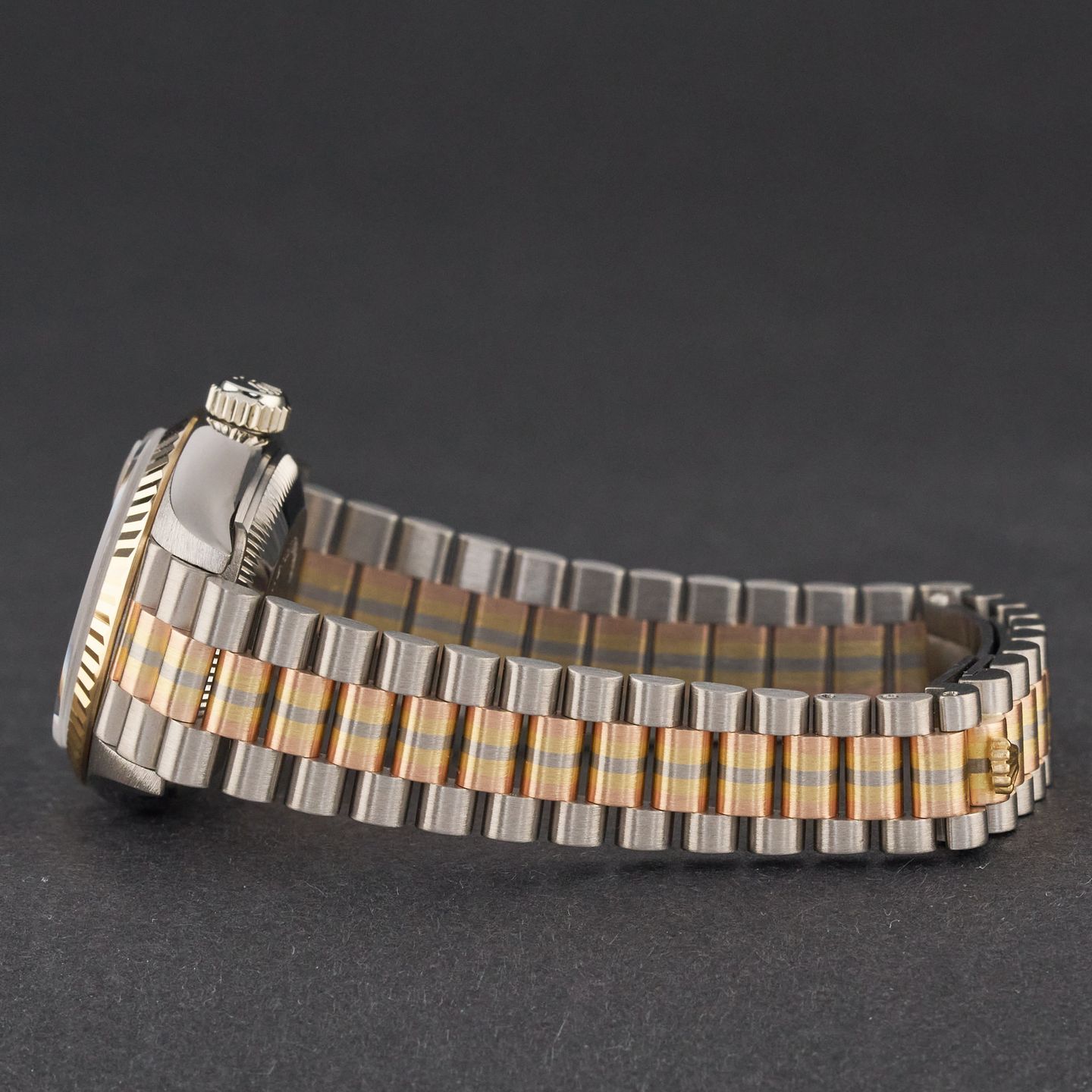 Rolex Lady-Datejust 69179 (1988) - Champagne wijzerplaat 26mm Witgoud (5/8)