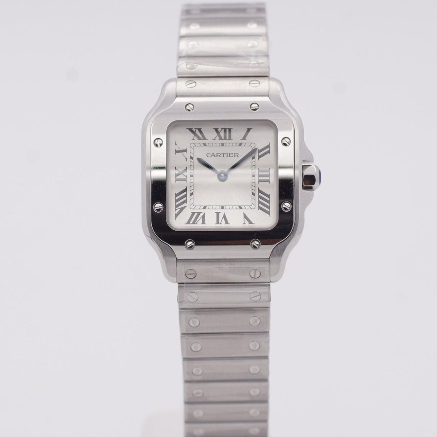 Cartier Santos Dumont WSSA0082 (2025) - Zilver wijzerplaat 27mm Staal (2/8)