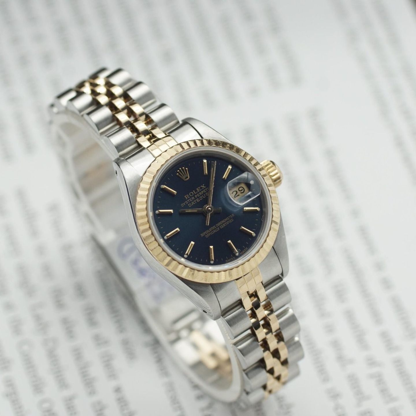 Rolex Lady-Datejust 69173 (1990) - 26mm Goud/Staal (1/8)
