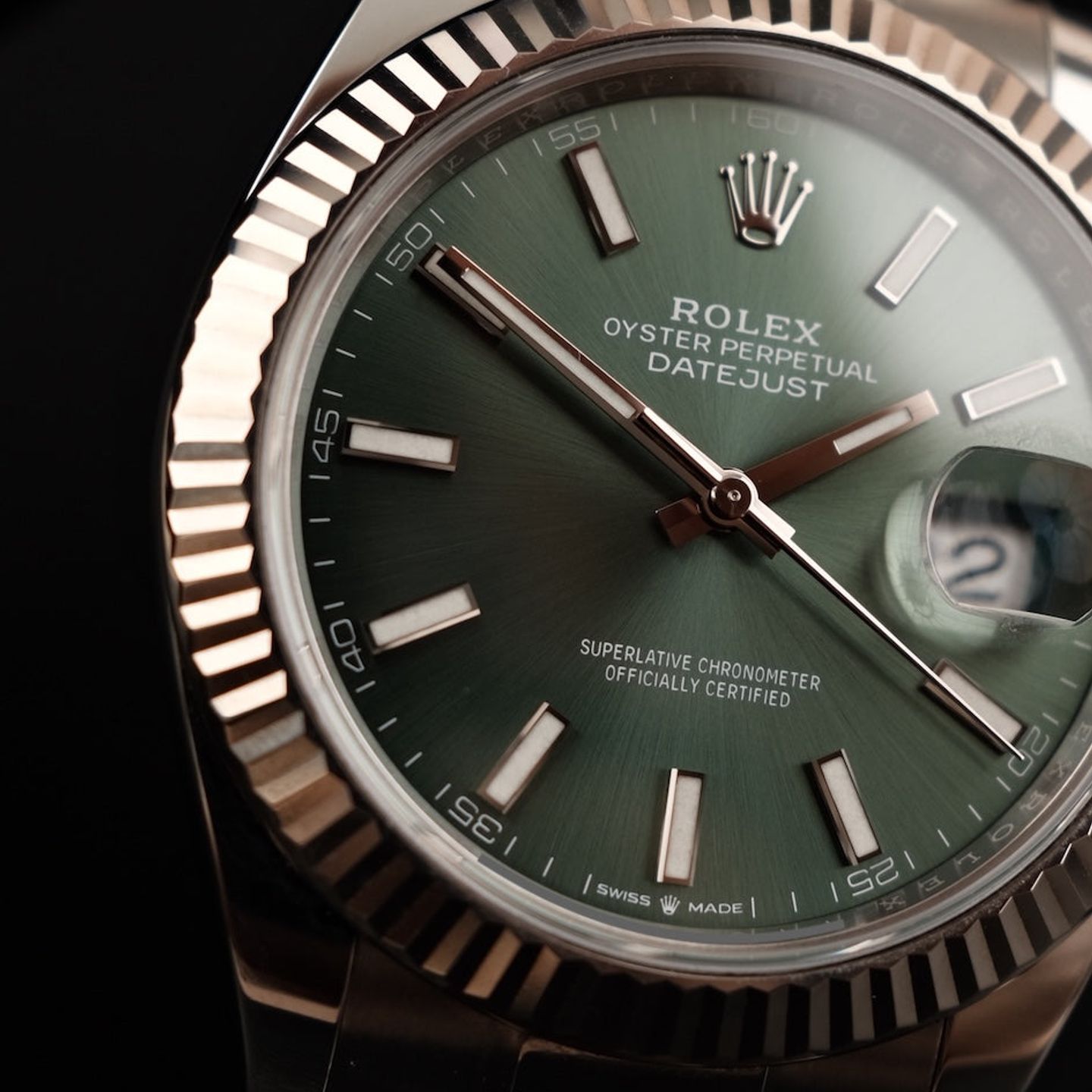 Rolex Datejust 41 126334 (2023) - Green dial 41 mm Steel case (1/8)