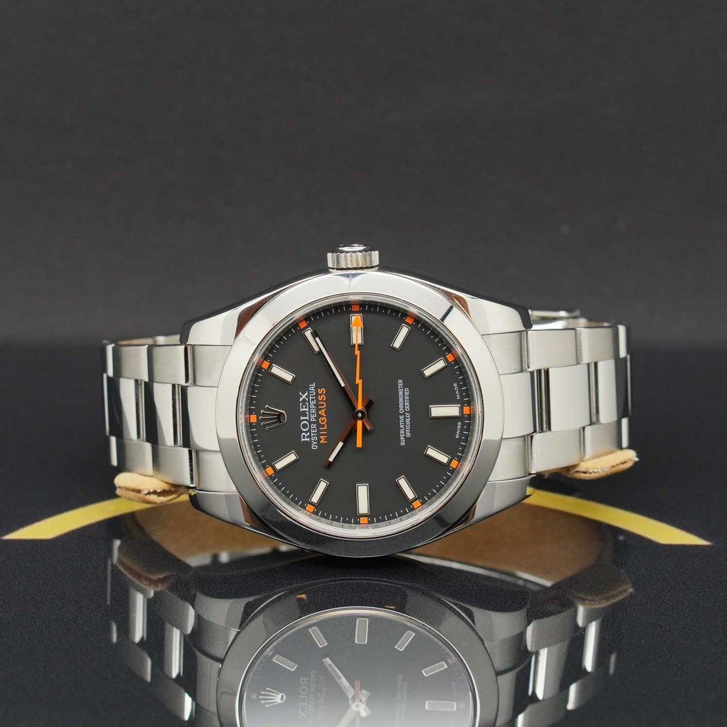 Rolex Milgauss 116400 (2009) - Zwart wijzerplaat 40mm Staal (4/7)