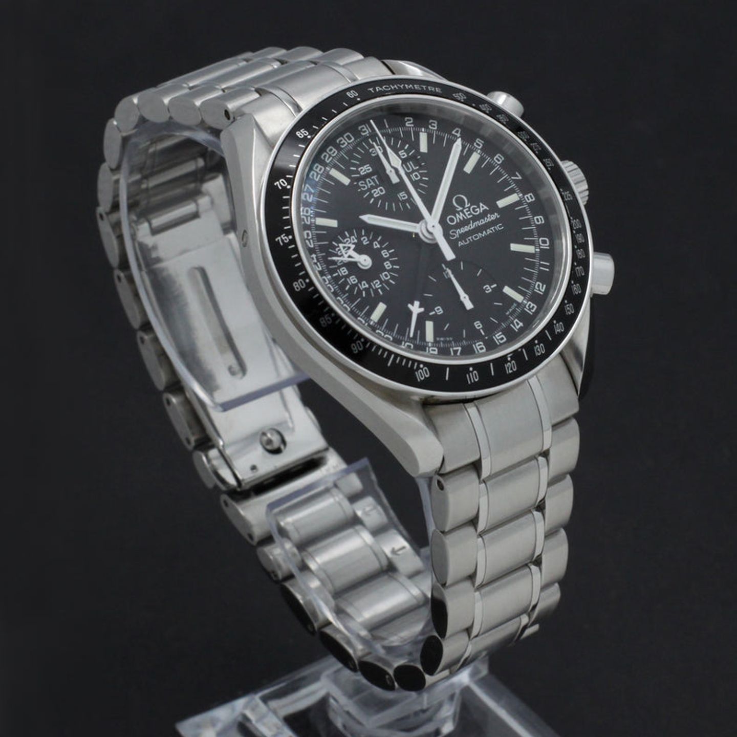 Omega Speedmaster Day Date 3520.50.00 (2002) - Zwart wijzerplaat 39mm Staal (4/7)