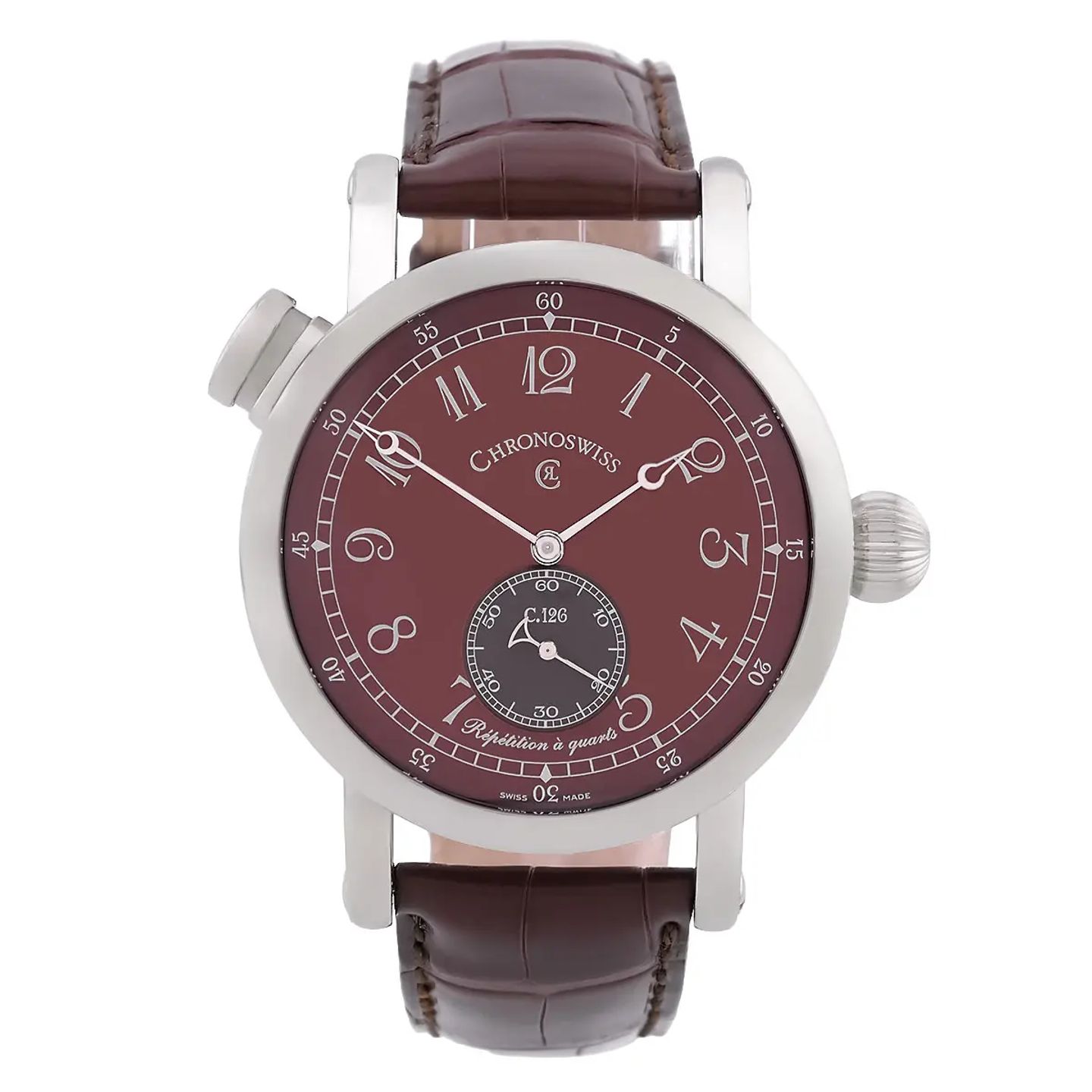 Chronoswiss Répétition à quarts CH-1641-W (2010) - Brons wijzerplaat 41mm Witgoud (1/8)