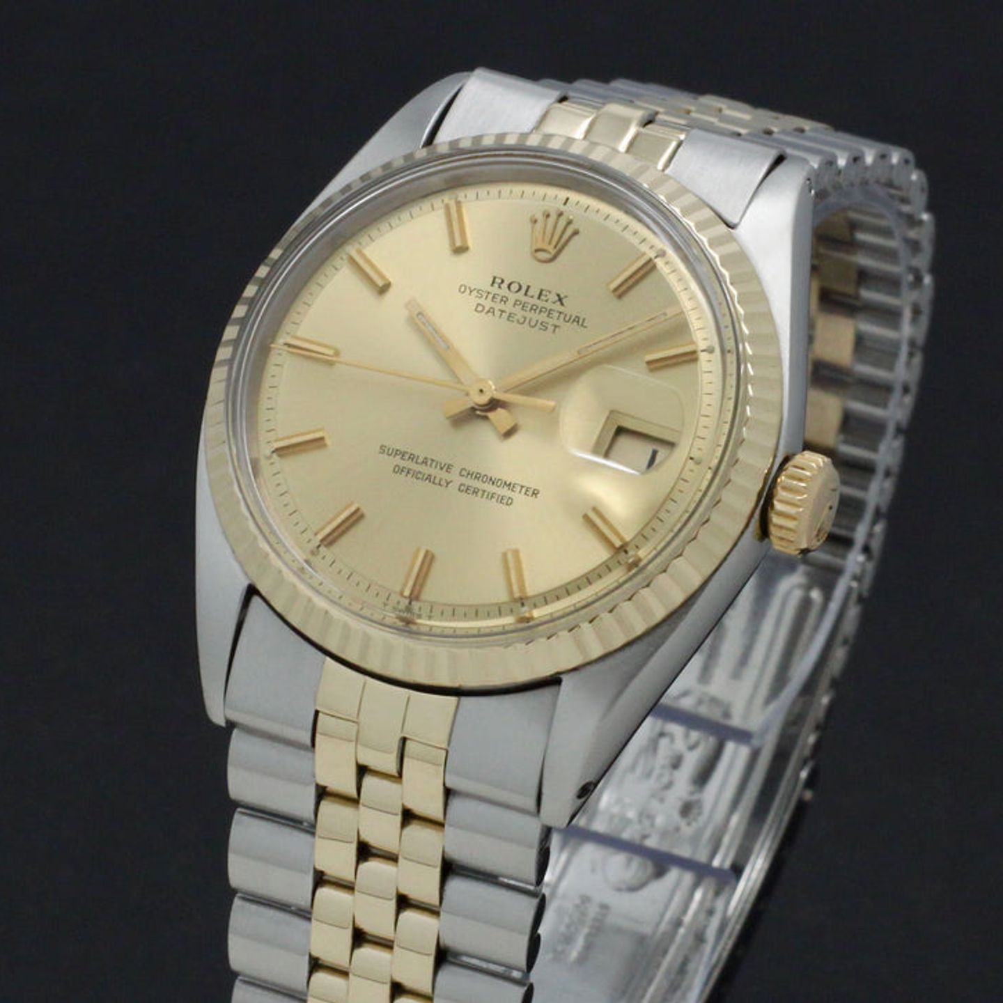 Rolex Datejust 1601 (1972) - Goud wijzerplaat 36mm Goud/Staal (7/7)