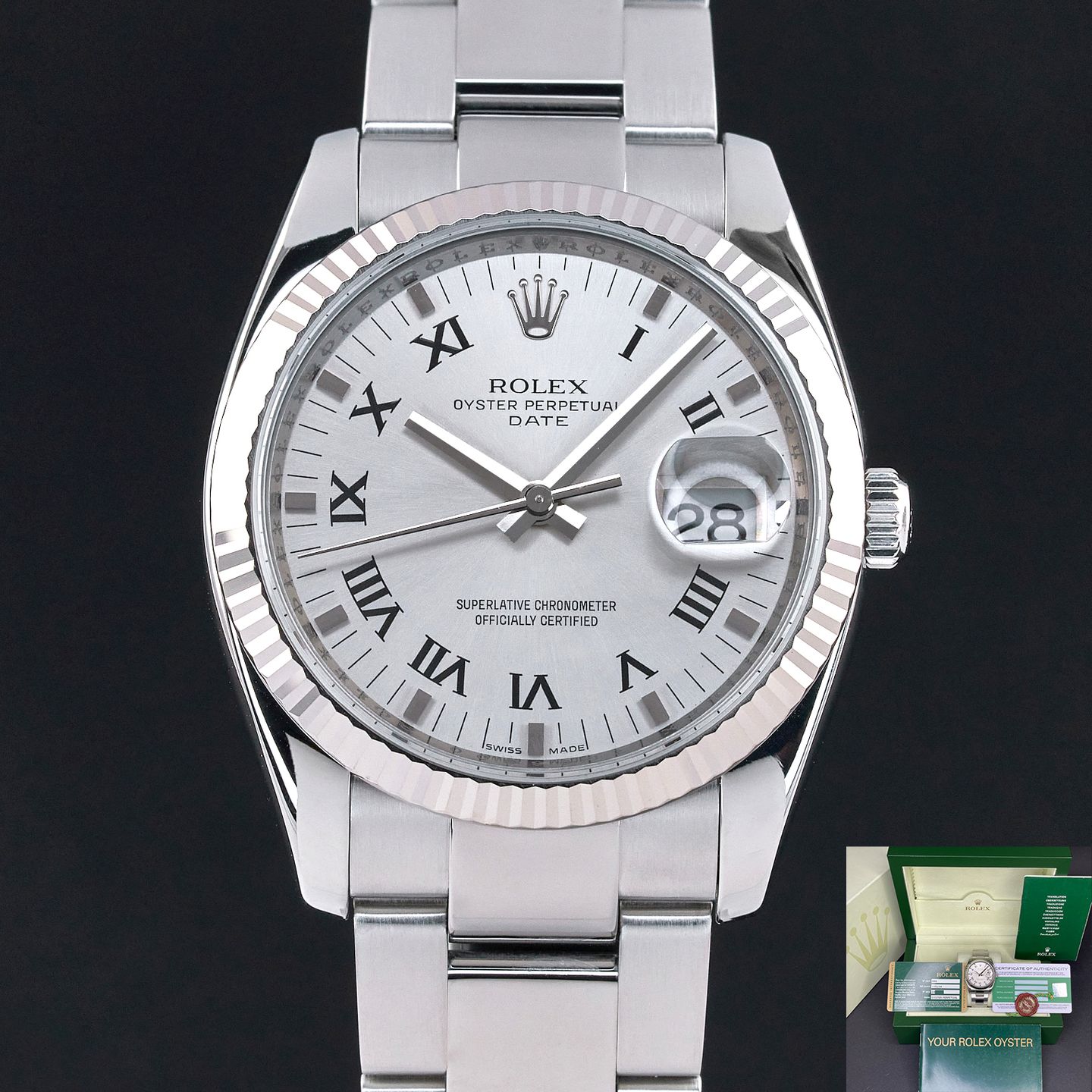 Rolex Oyster Perpetual Date 115234 (2007) - 34 mm Steel case (1/7)