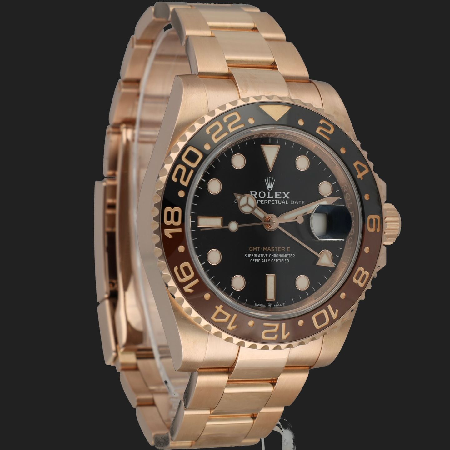 Rolex GMT-Master II 126715CHNR (2021) - Black dial 40 mm Rose Gold case (4/8)