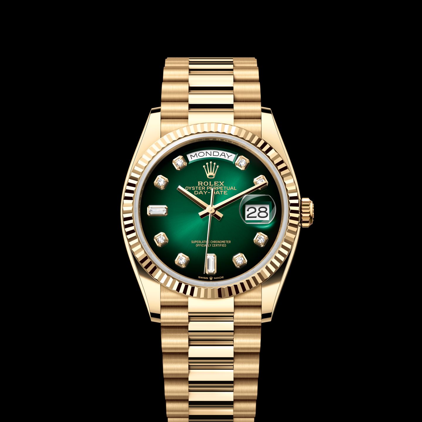Rolex Day-Date 36 128238 (2023) - Green dial 43 mm Yellow Gold case (1/1)