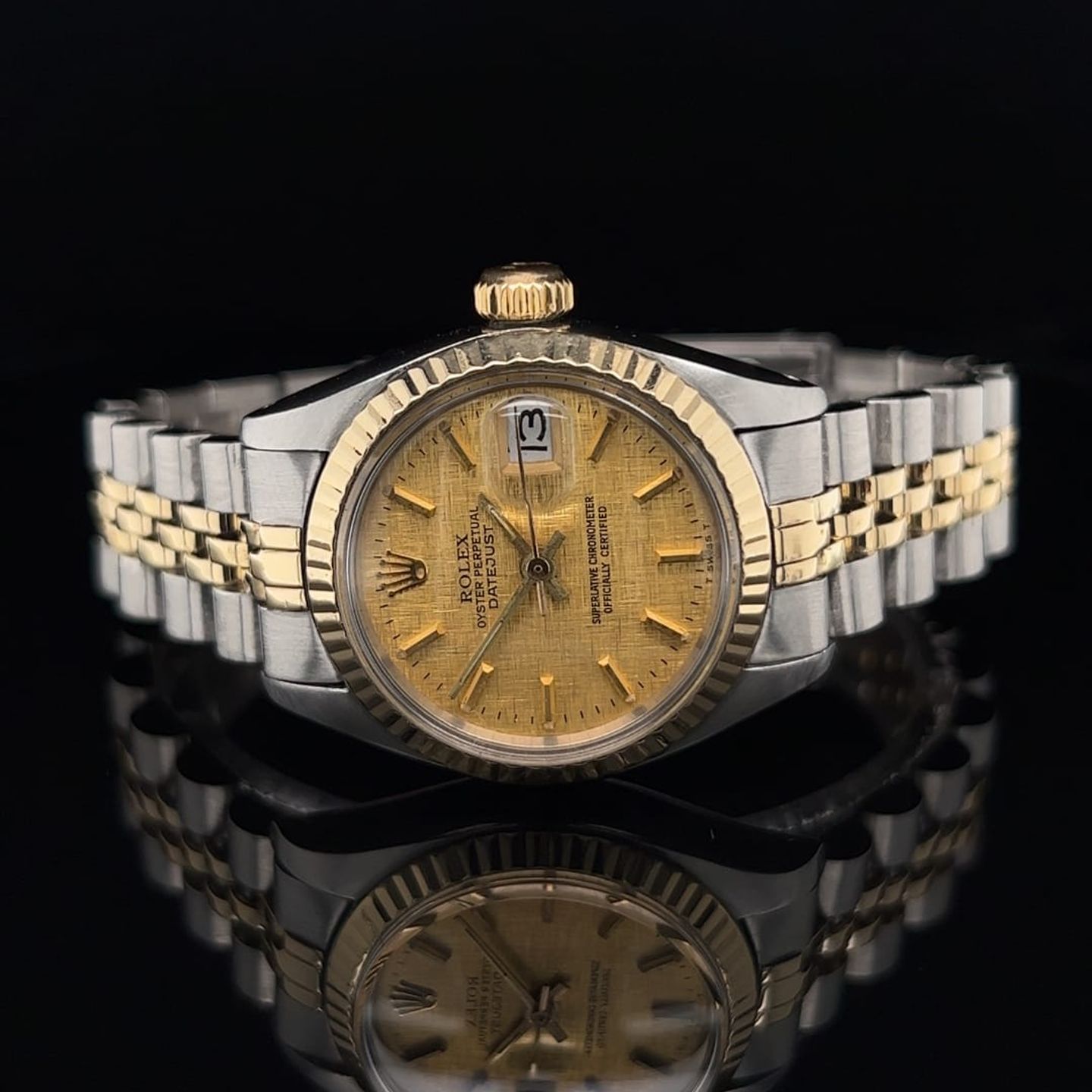 Rolex Lady-Datejust 6917 (1980) - Champagne dial 26 mm Gold/Steel case (6/8)
