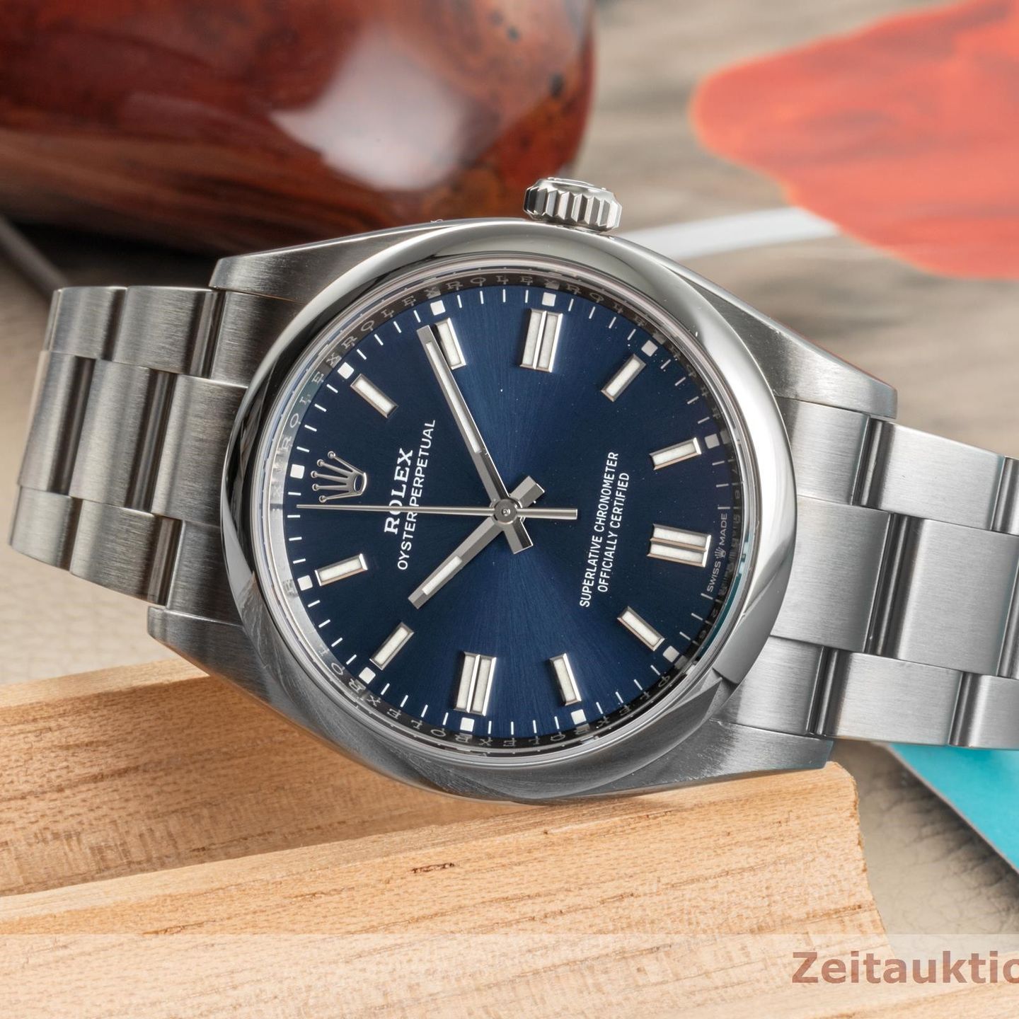 Rolex Oyster Perpetual 126000 (Unknown (random serial)) - Turquoise dial 36 mm Steel case (2/8)