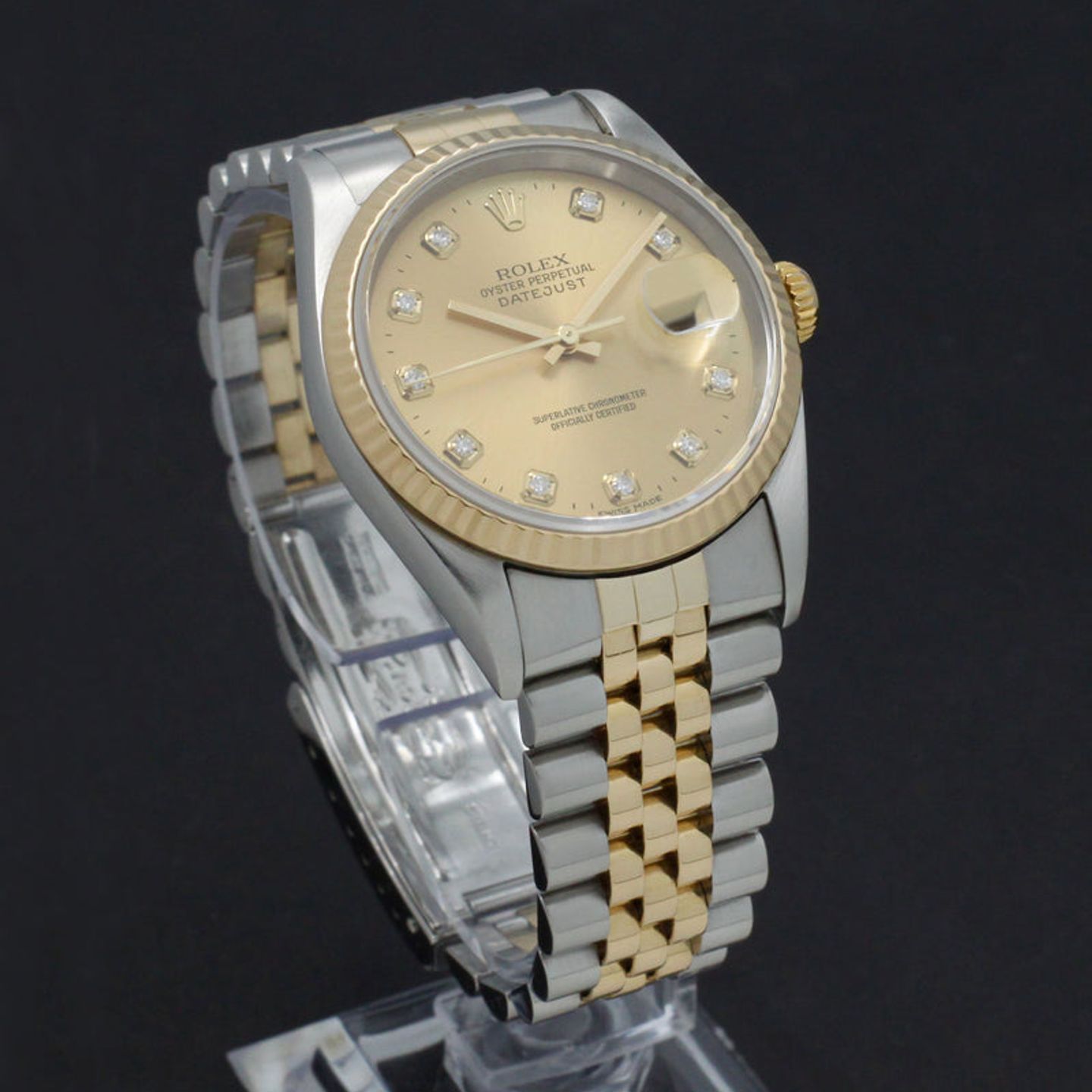 Rolex Datejust 36 16233 (2002) - Goud wijzerplaat 36mm Goud/Staal (4/7)