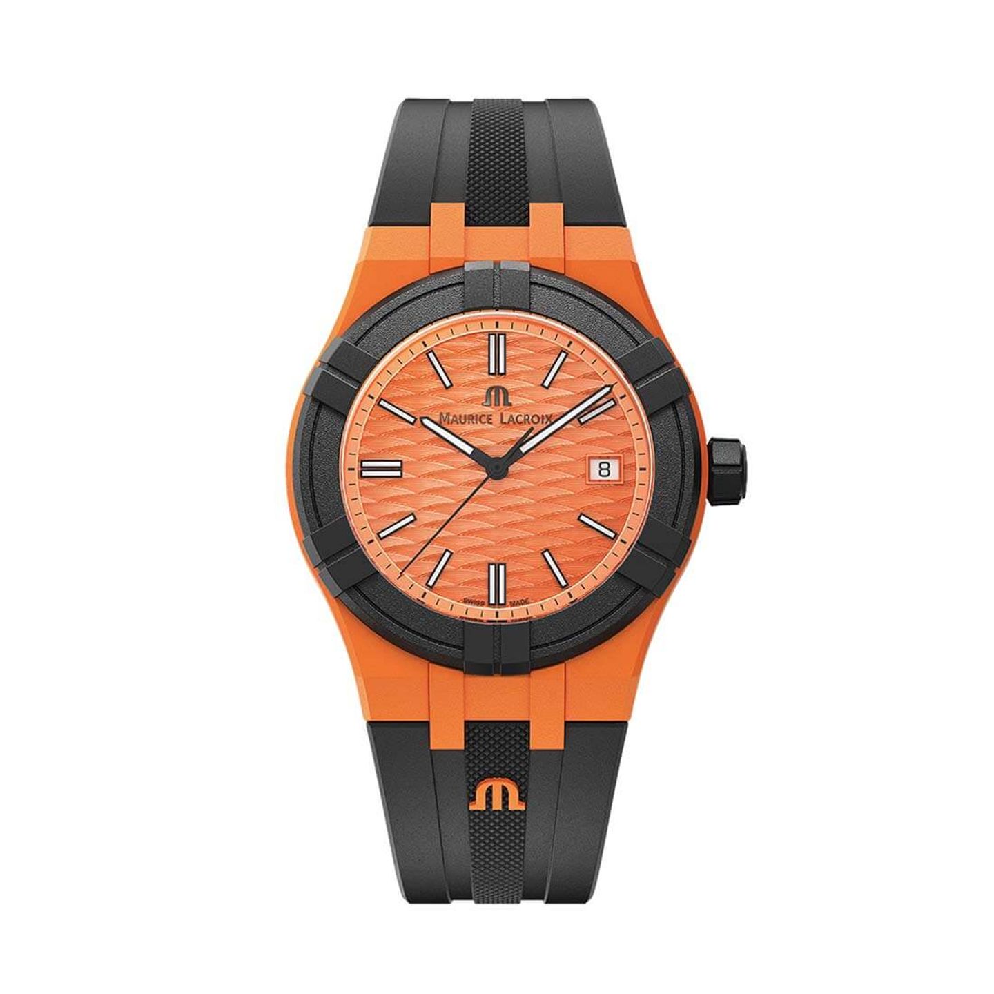 Maurice Lacroix Aikon AI2008-50050-300-0 (2023) - Orange dial 40 mm Plastic case (3/3)