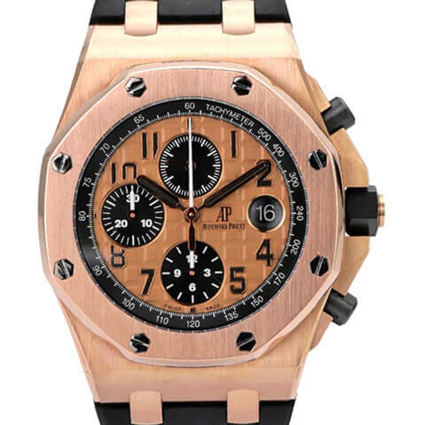Audemars Piguet Royal Oak Offshore Chronograph 26470OR.OO.A002CR.01 (2017) - Champagne dial 42 mm Rose Gold case (1/8)