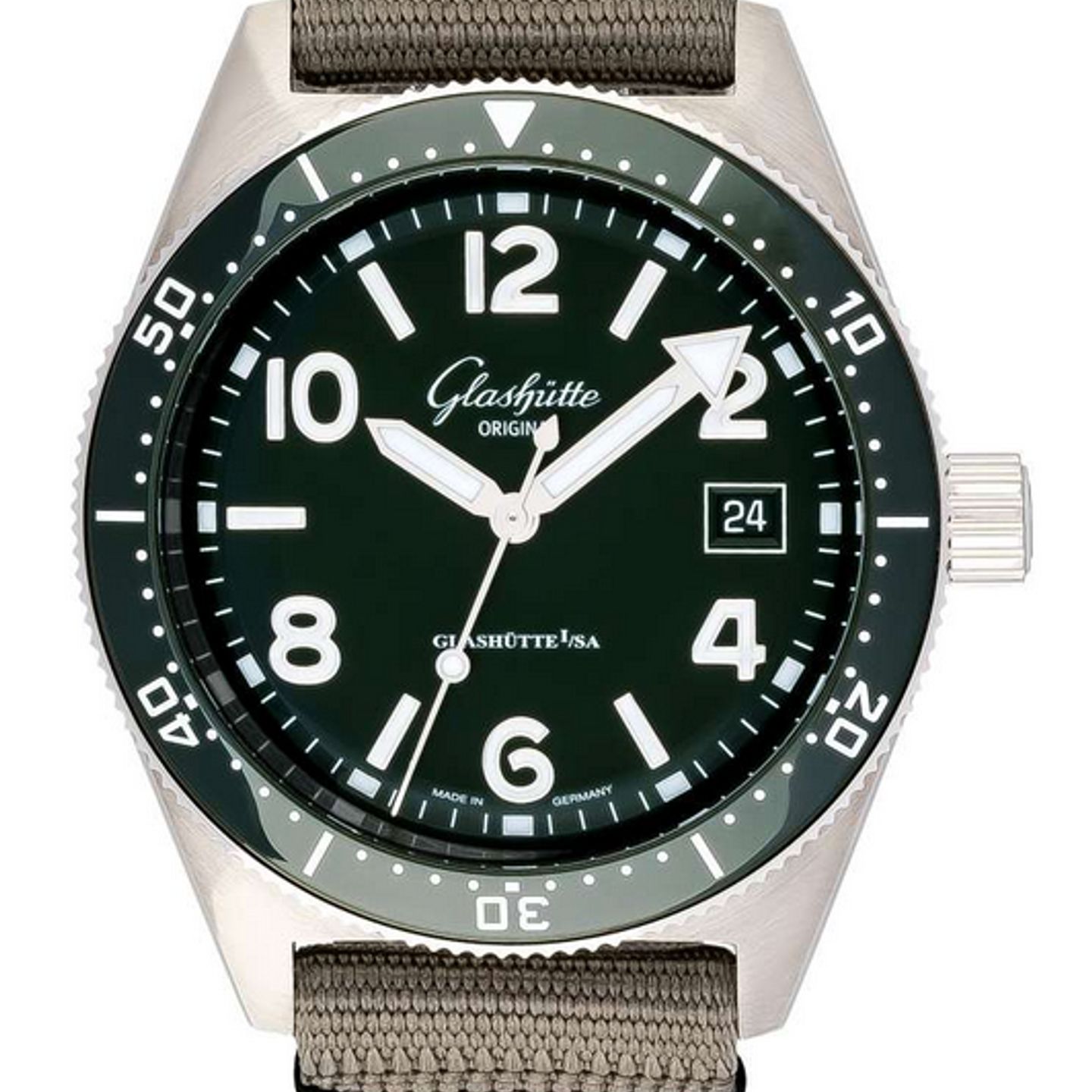 Glashütte Original SeaQ 1-39-11-13-83-08 (2024) - Green dial 40 mm Steel case (1/1)