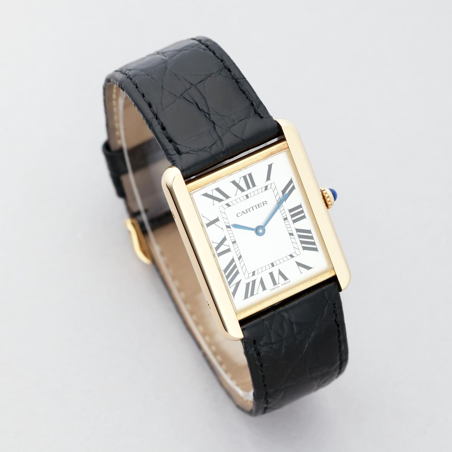 Cartier Tank Solo 2742 (2011) - White dial 27 mm Yellow Gold case (2/8)