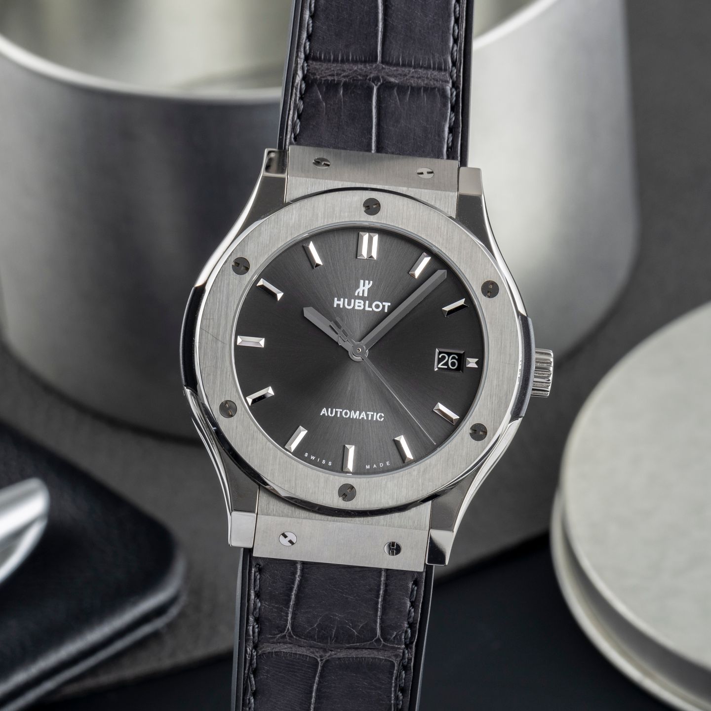 Hublot Classic Fusion 511.NX.1171.LR (Unknown (random serial)) - Black dial 45 mm Titanium case (3/8)