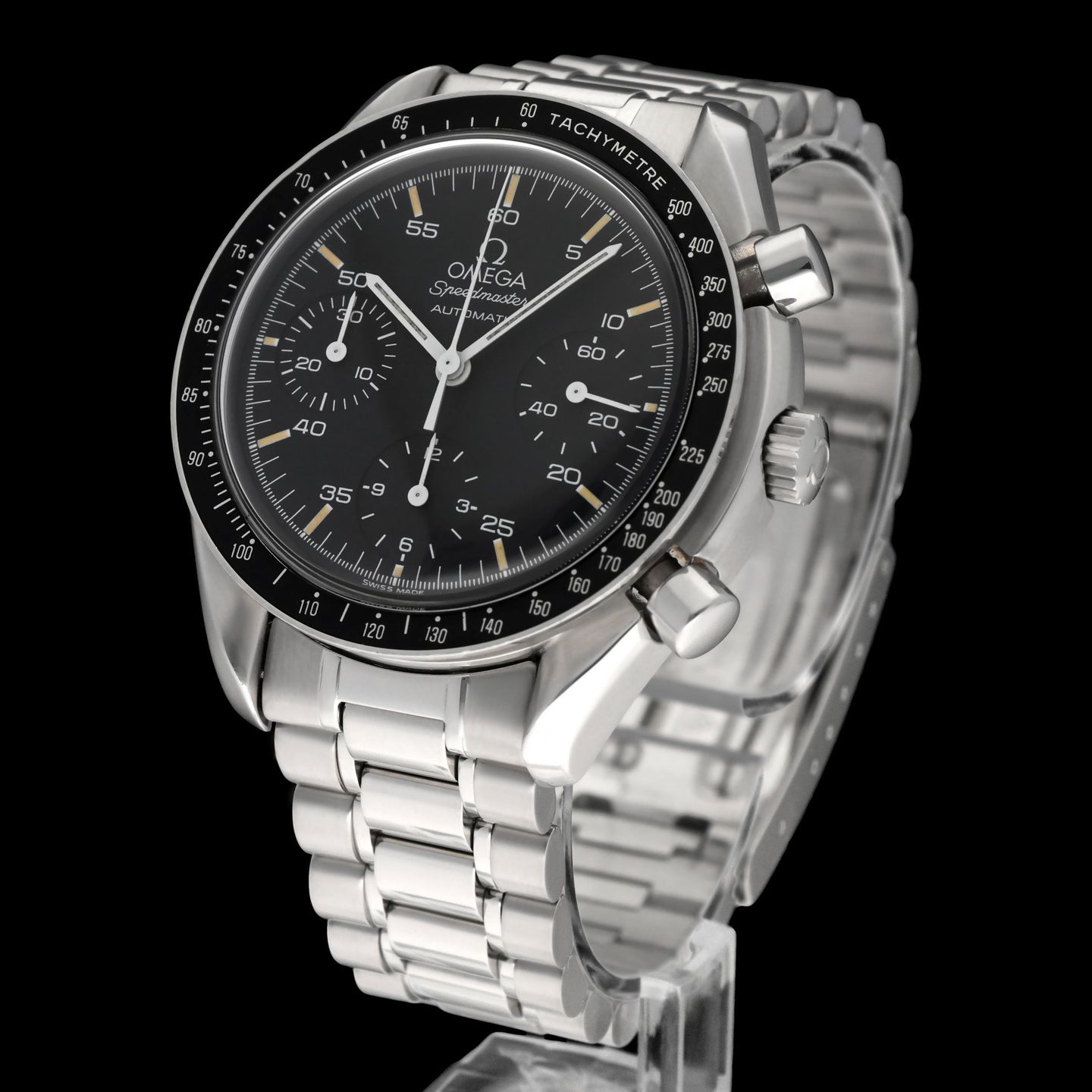 Omega Speedmaster Reduced 3510.50.00 (1993) - Black dial 39 mm Steel case (2/8)