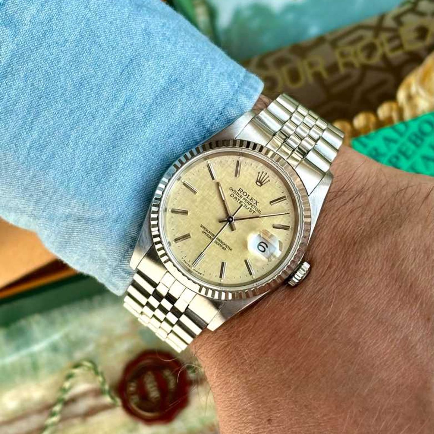 Rolex Datejust 36 16234 (1989) - Zilver wijzerplaat 36mm Staal (2/8)