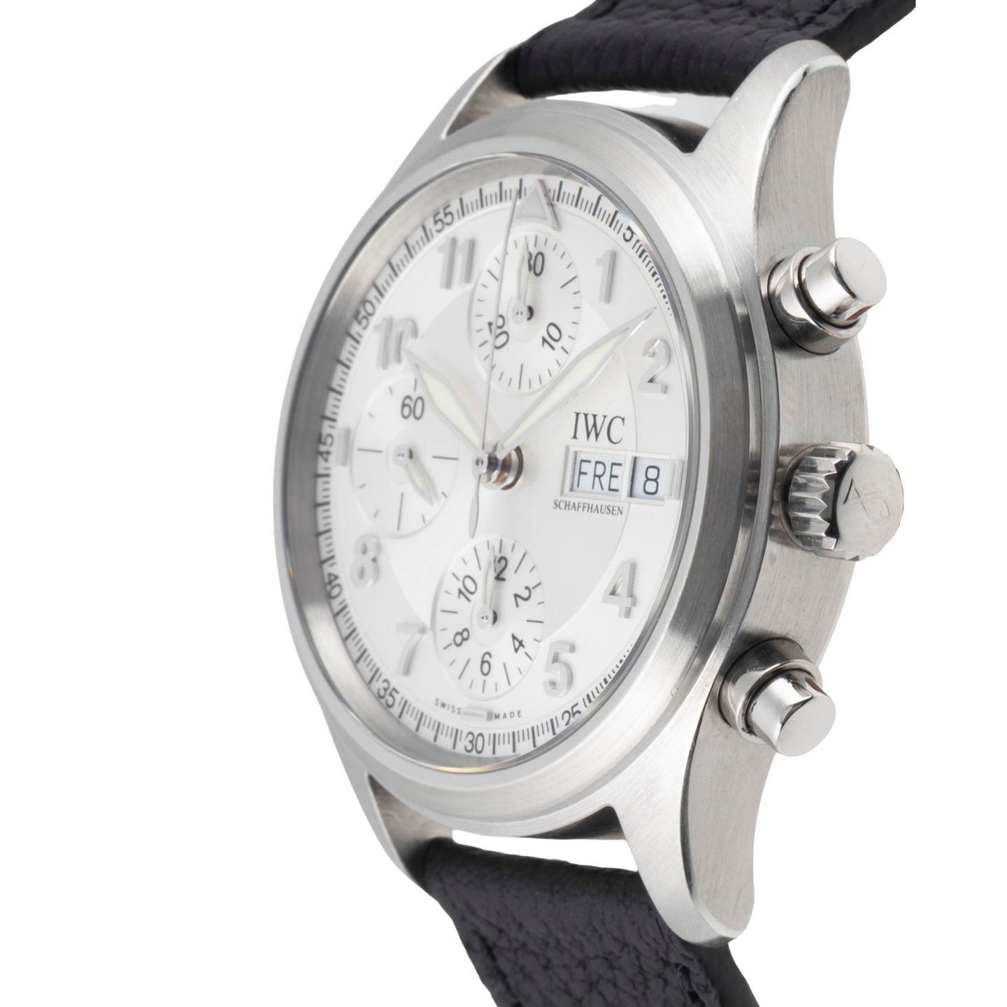 IWC Pilot Spitfire Chronograph IW370621 (2004) - Zilver wijzerplaat 39mm Staal (6/8)