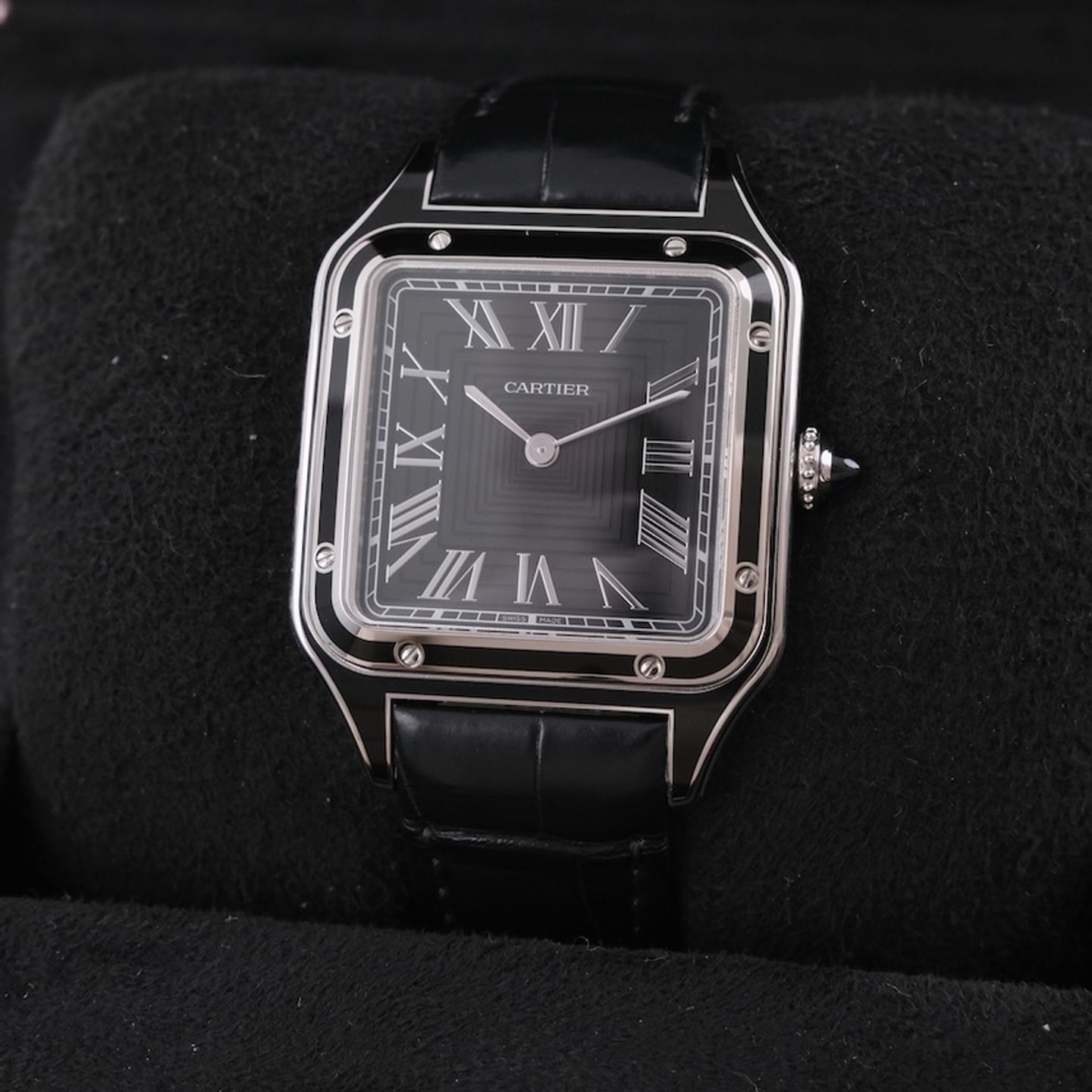 Cartier Santos Dumont WSSA0046 (2024) - Zwart wijzerplaat 44mm Staal (3/8)