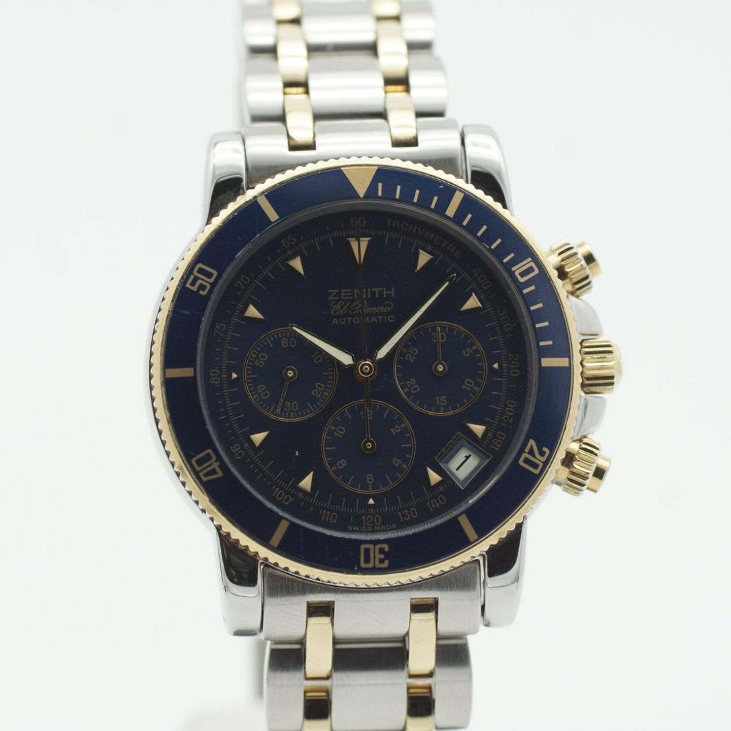 Zenith El Primero Chronograph 53.0370.400 (2000) - Blauw wijzerplaat 40mm Goud/Staal (2/8)
