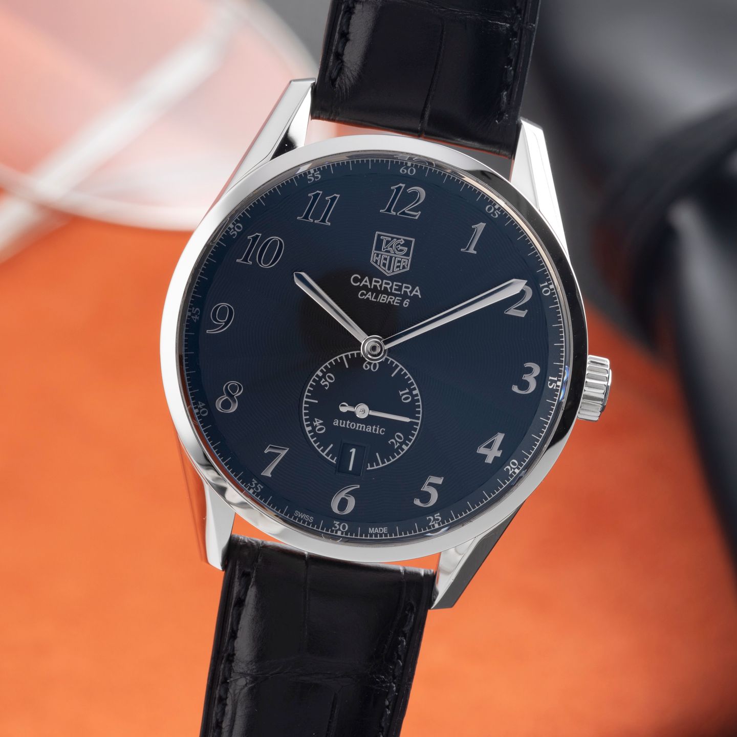 TAG Heuer Carrera Calibre 6 WAS2110 (2017) - Black dial Steel case (3/8)