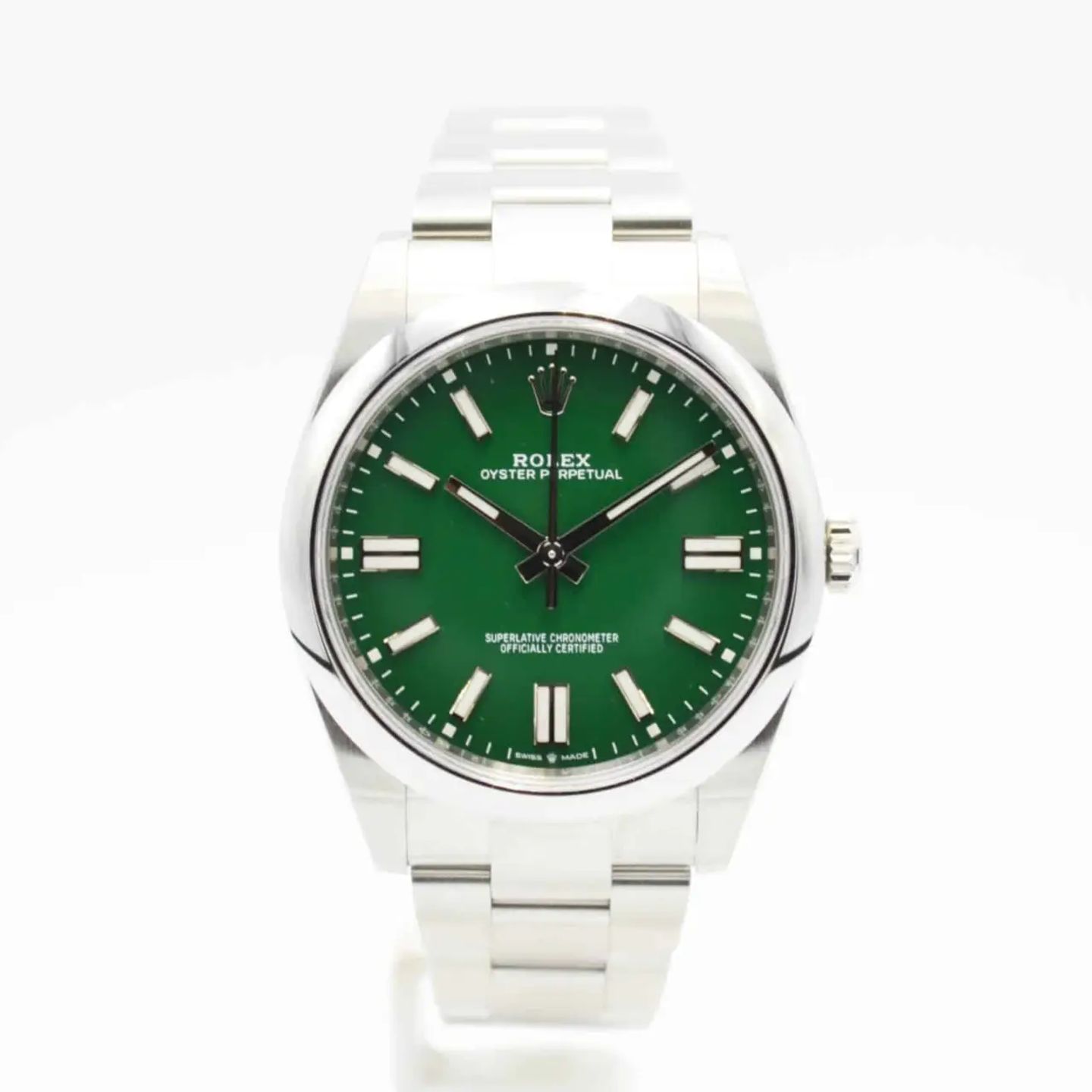 Rolex Oyster Perpetual 41 124300 (2024) - Green dial 41 mm Steel case (1/7)