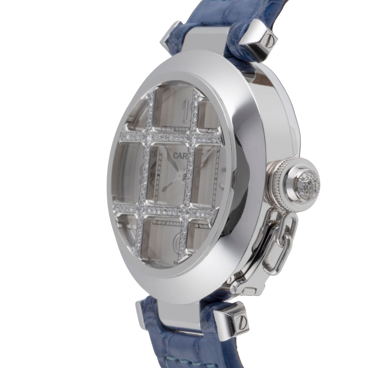 Cartier Pasha WJ101456 (Unknown (random serial)) - White dial 32 mm White Gold case (6/8)