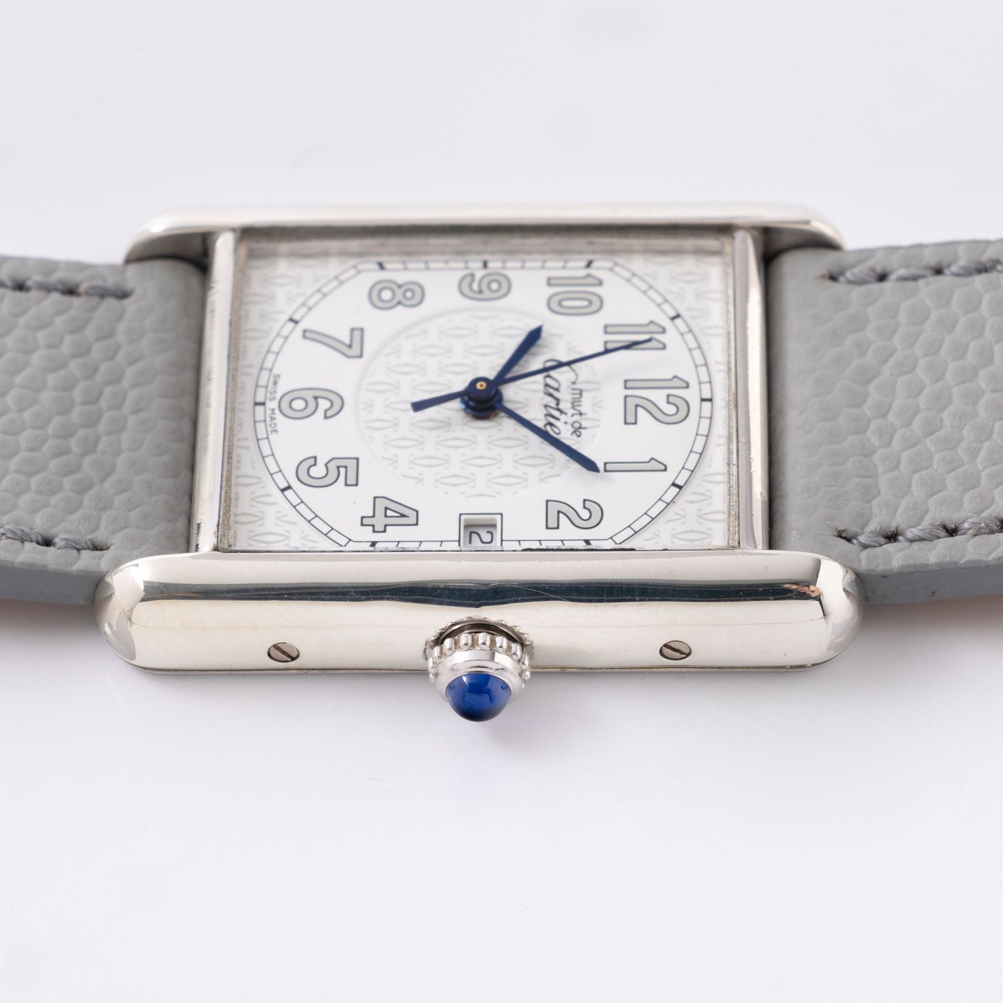 Cartier Tank 2414 (Onbekend (willekeurig serienummer)) - Wit wijzerplaat 26mm Zilver (5/8)