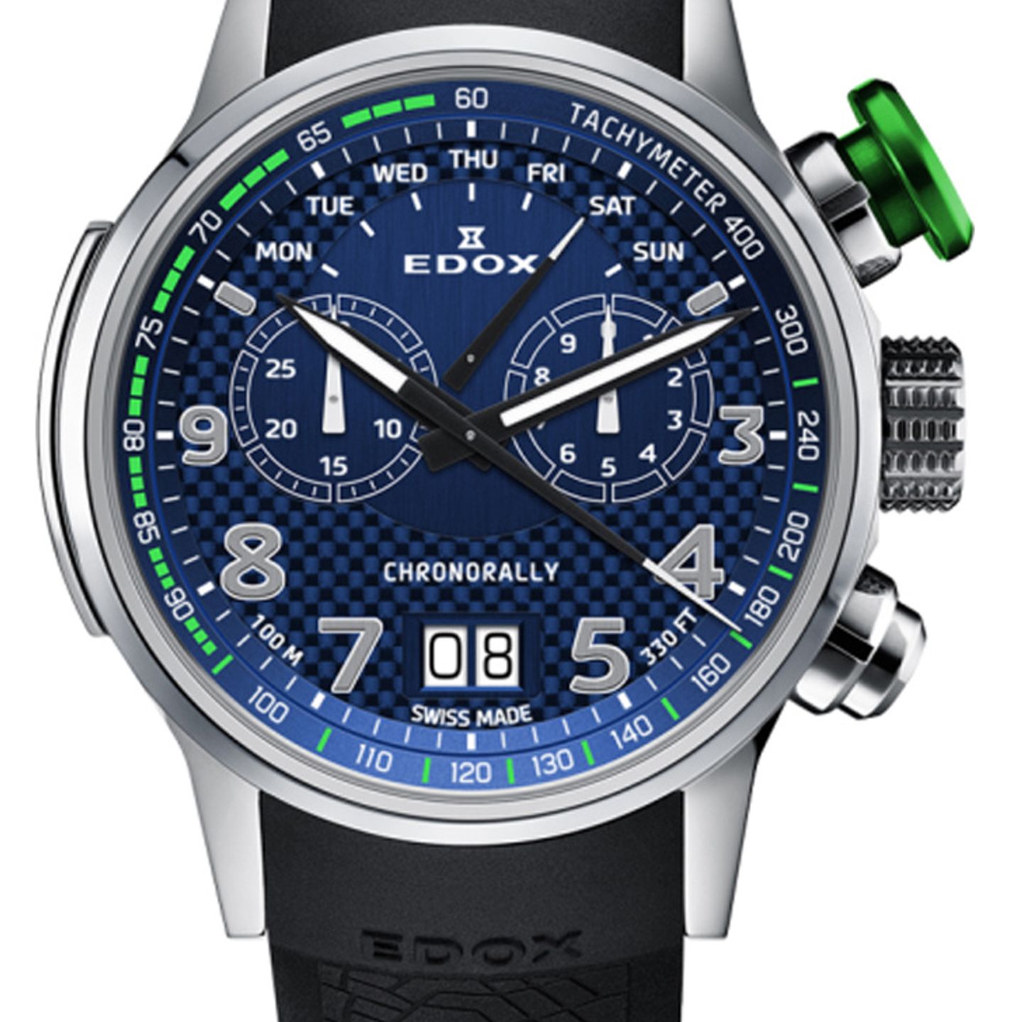 Edox Chronorally 38001 TINV BUV3 (2024) - Blauw wijzerplaat 48mm Titanium (1/1)