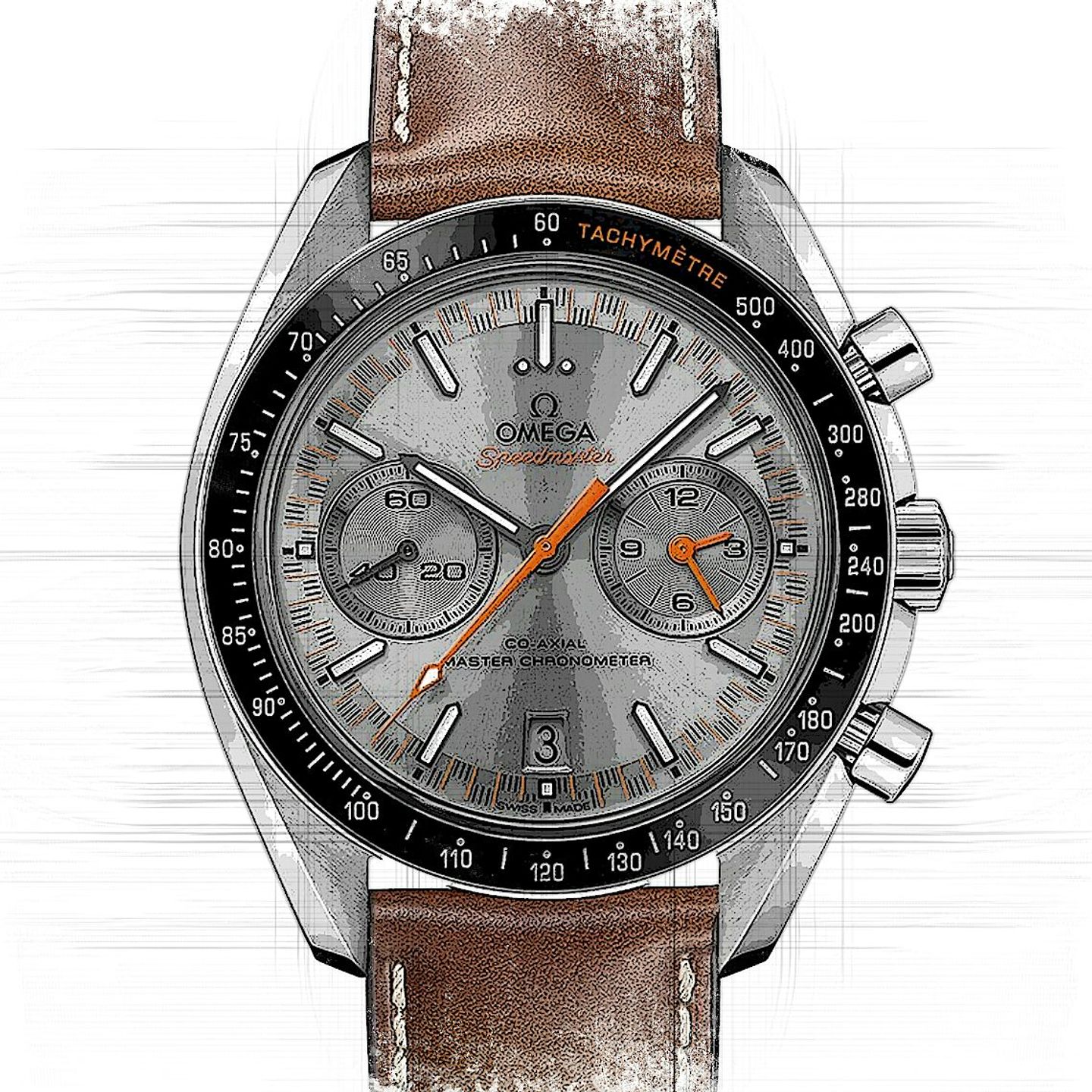Omega Speedmaster Racing 329.32.44.51.06.001 (2025) - Grey dial 44 mm Steel case (1/2)