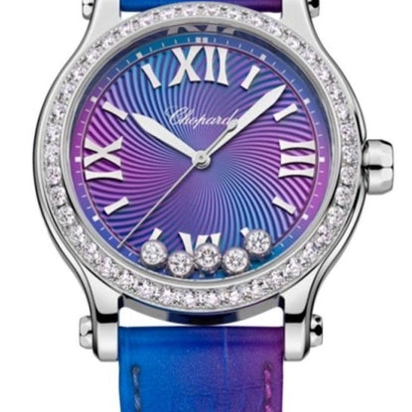 Chopard Happy Sport 278608-3006 (2026) - Paars wijzerplaat 33mm Staal (1/1)