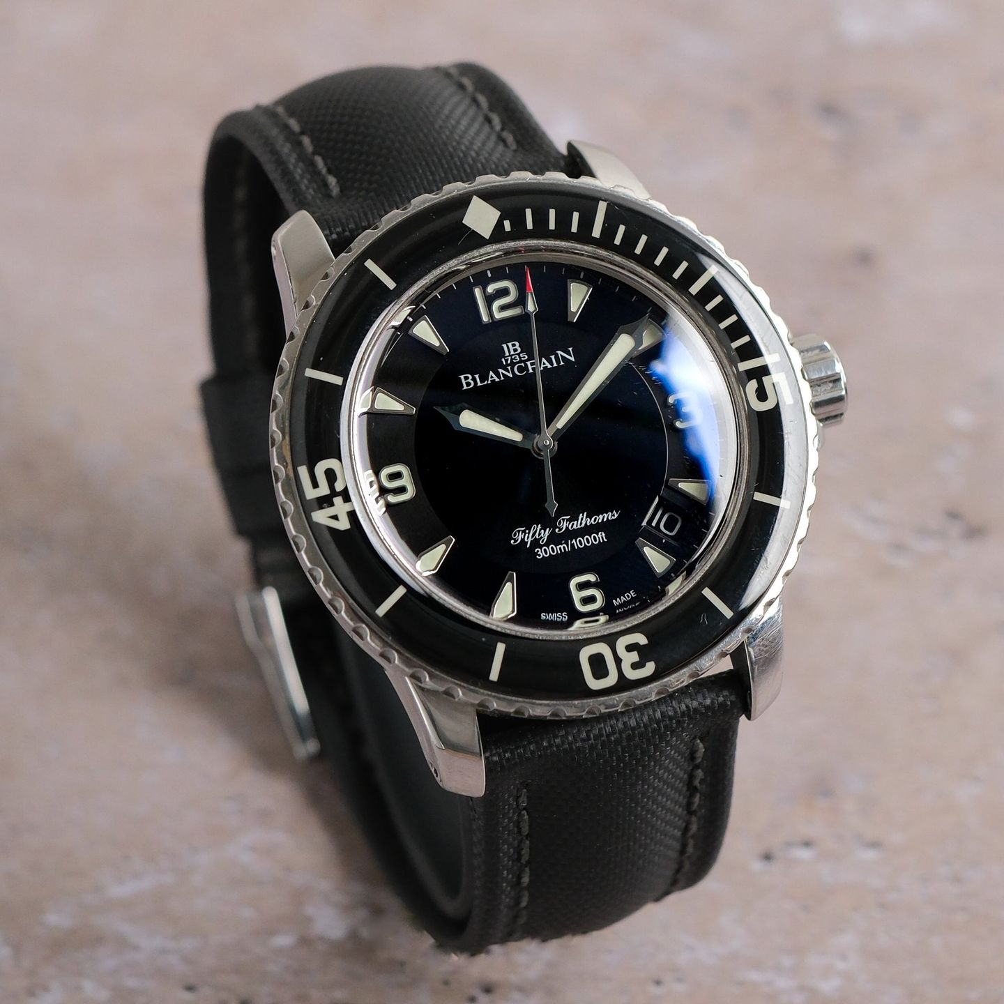 Blancpain Fifty Fathoms 5015-1130-52 (Unknown (random serial)) - Black dial 46 mm Steel case (3/7)