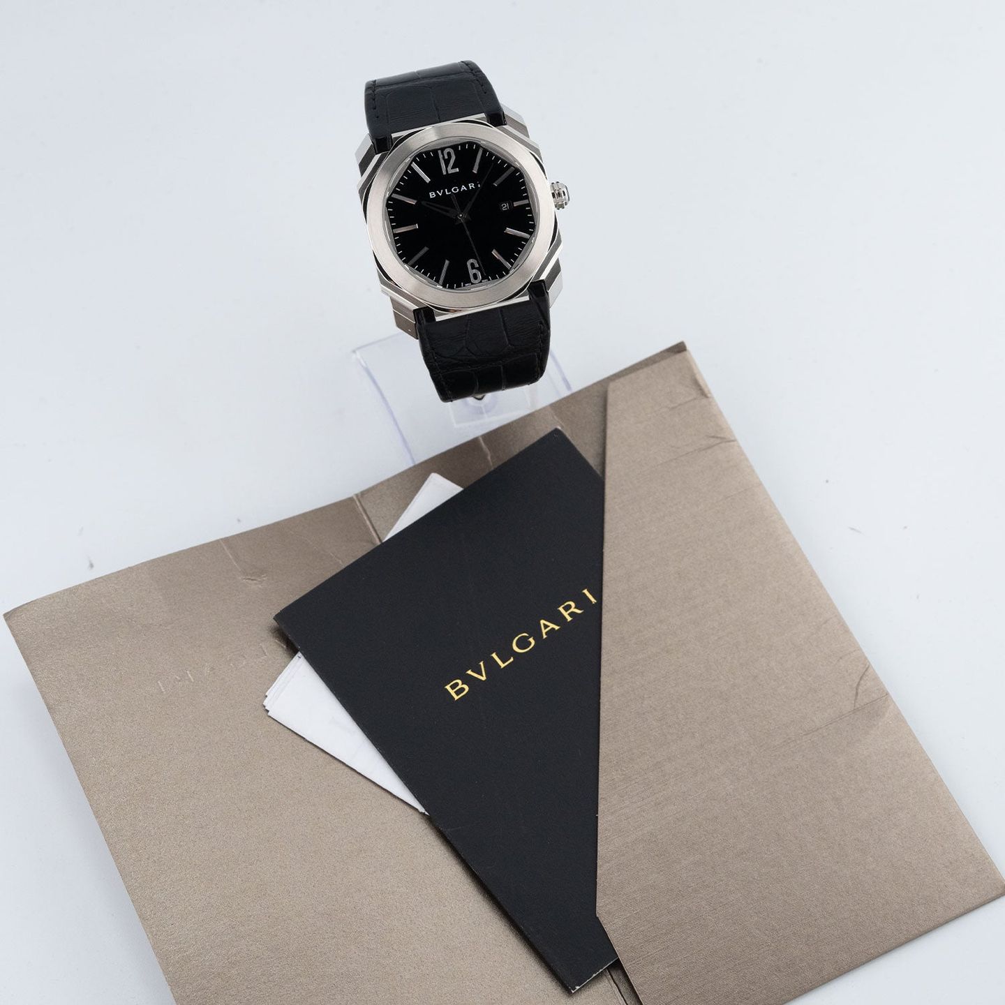 Bulgari Octo BGO 41 S (Onbekend (willekeurig serienummer)) - Zwart wijzerplaat 42mm Staal (7/7)