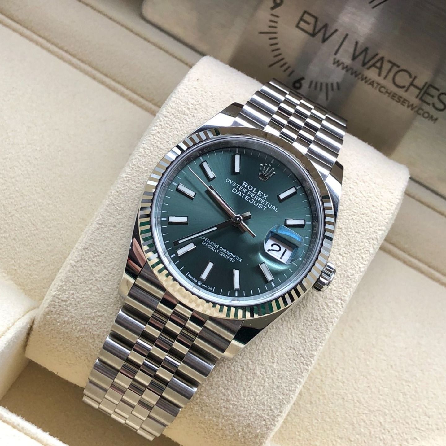 Rolex Datejust 36 126234 (2024) - Green dial 36 mm Steel case (8/8)