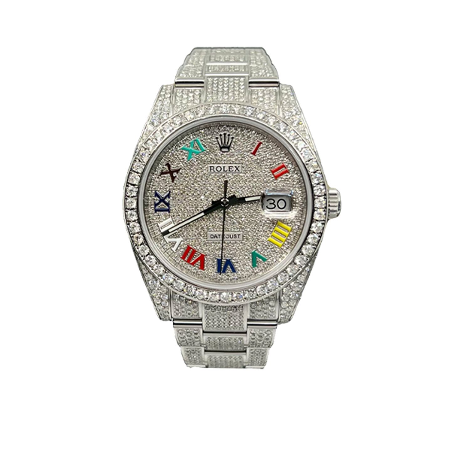 Rolex Datejust 41 126300 (2021) - Diamant wijzerplaat 41mm Staal (1/8)