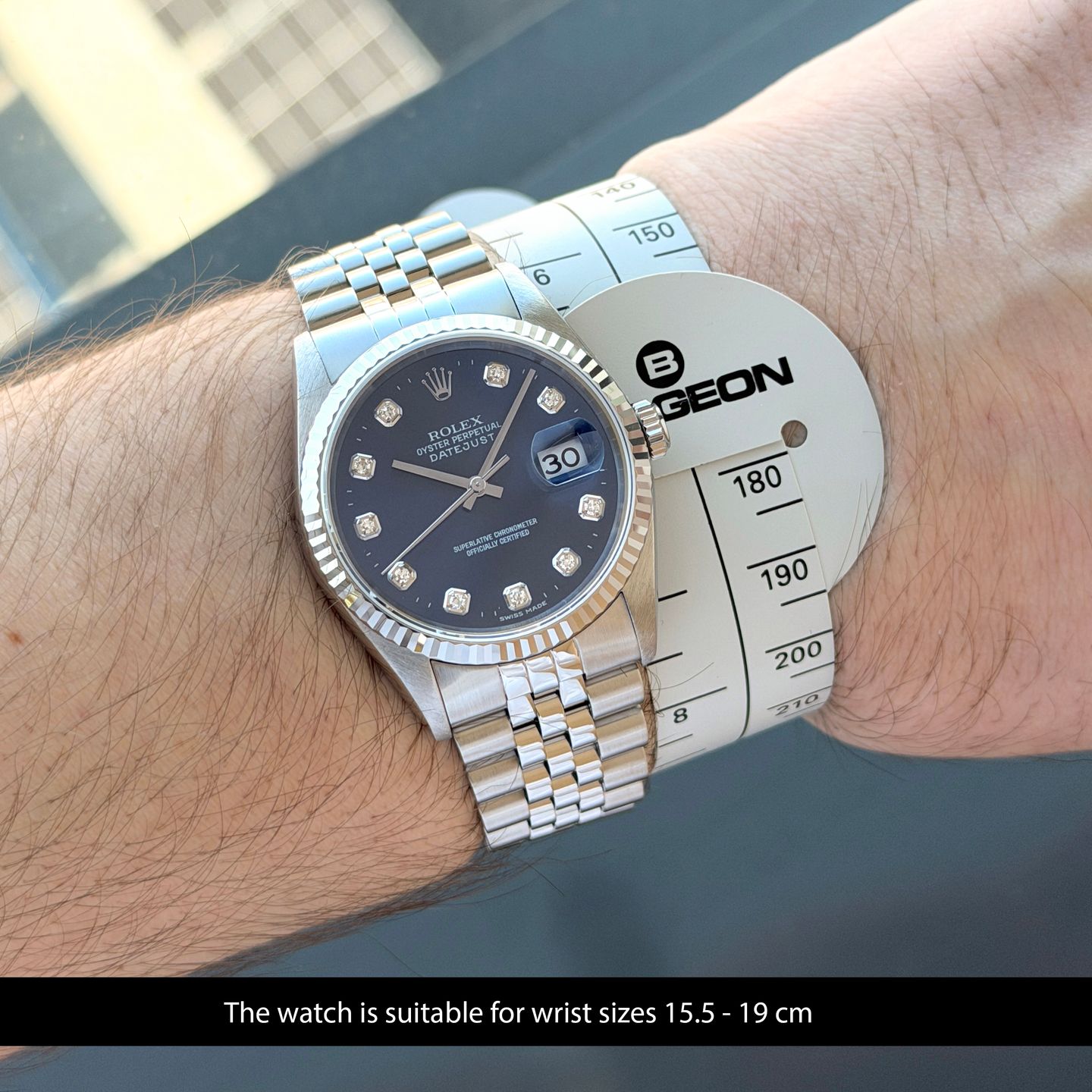 Rolex Datejust 36 16234 (1999) - Blauw wijzerplaat 36mm Staal (2/8)