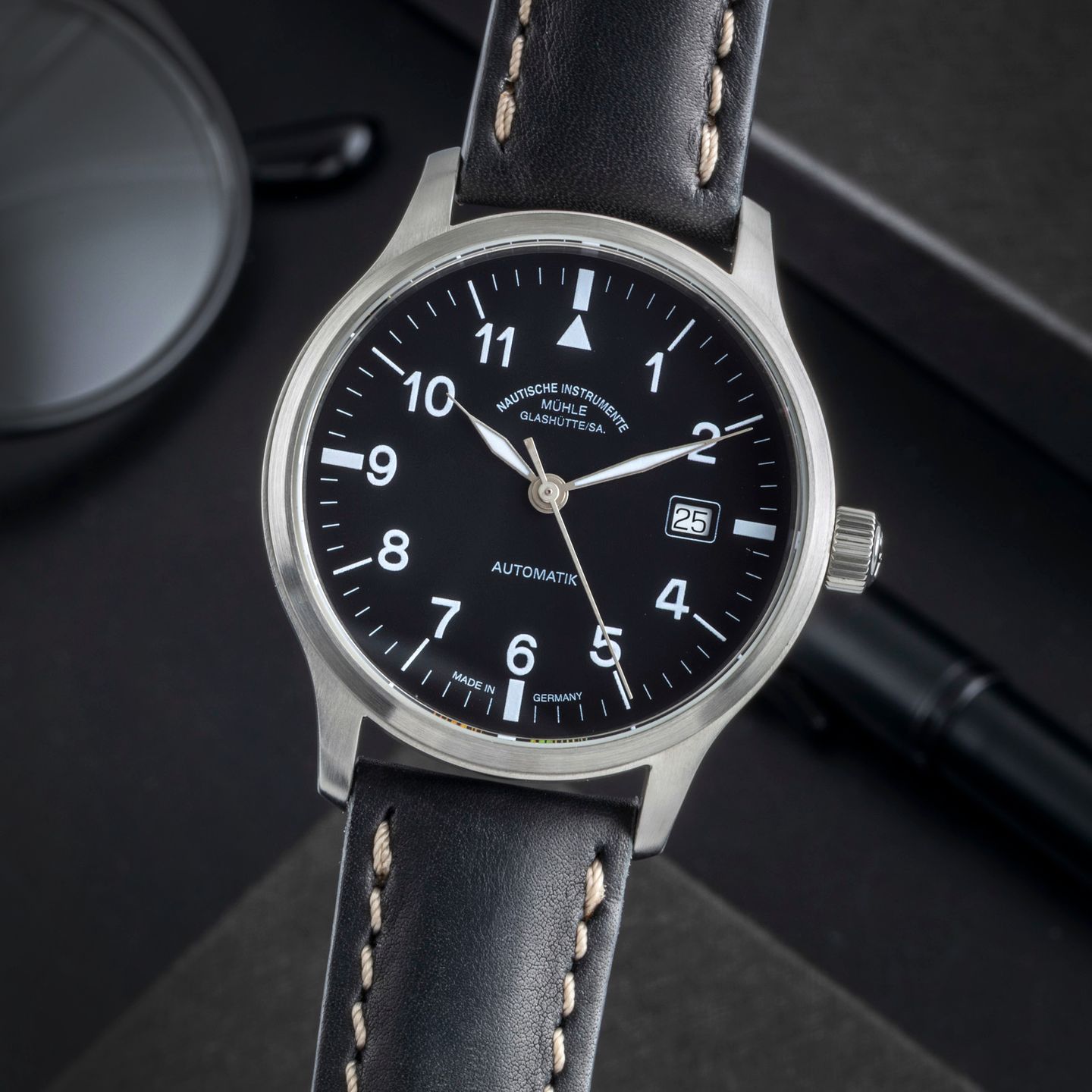 Mühle Glashütte Terrasport II M1-37-60 (2015) - Black dial 41 mm Steel case (3/8)
