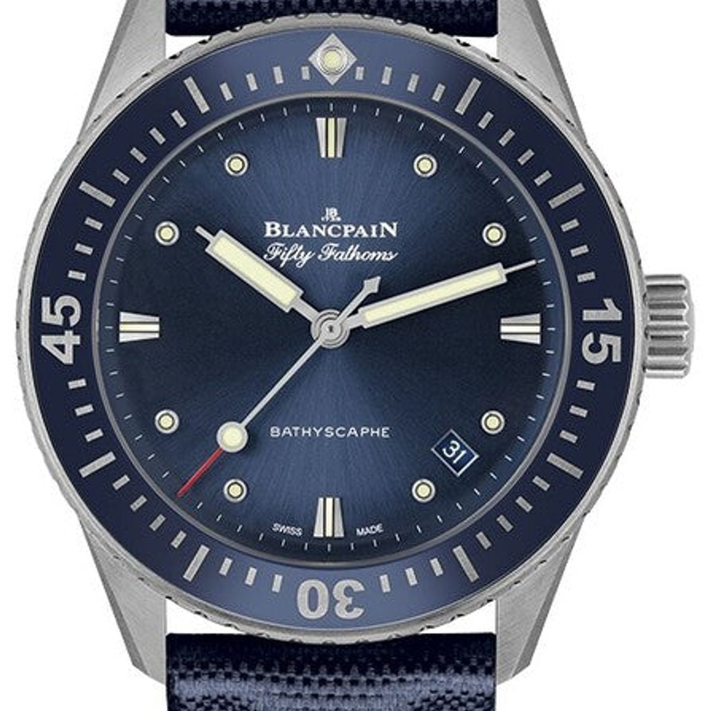 Blancpain Fifty Fathoms Bathyscaphe 5100-1140-O52A (2025) - Blauw wijzerplaat 39mm Staal (1/1)