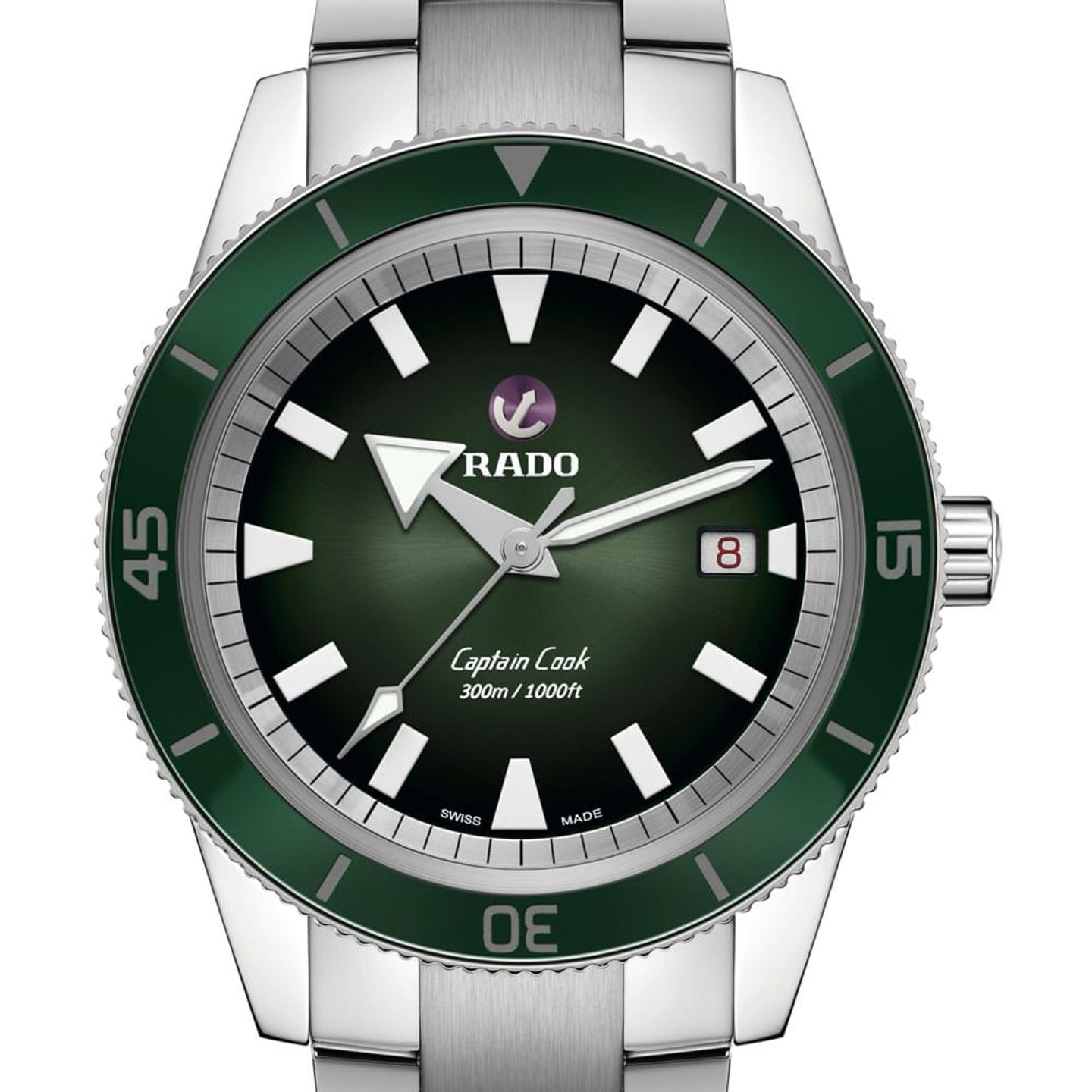 Rado HyperChrome Captain Cook R32105313 (2024) - Green dial 42 mm Steel case (1/1)