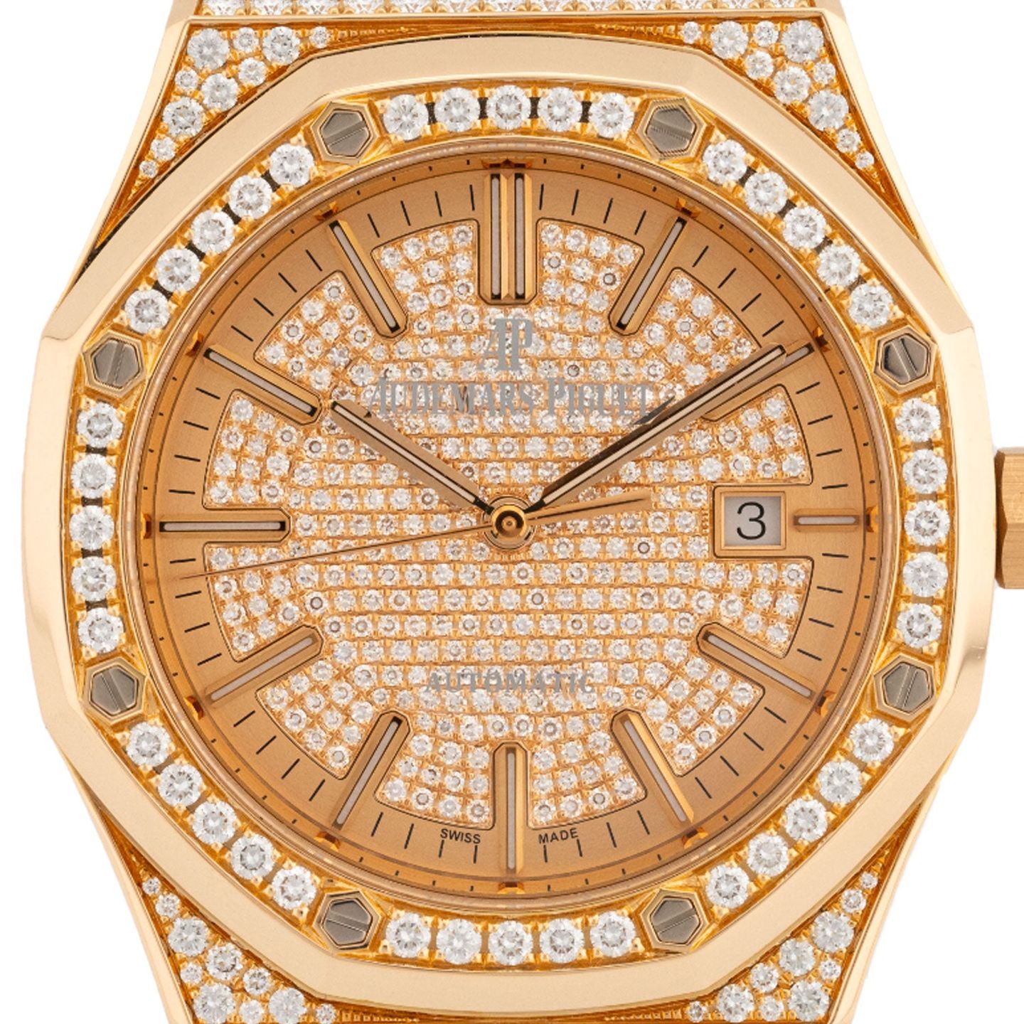 Audemars Piguet Royal Oak Lady 15402OR.ZZ.D003CR.01 (2015) - Diamant wijzerplaat 41mm Roségoud (2/7)