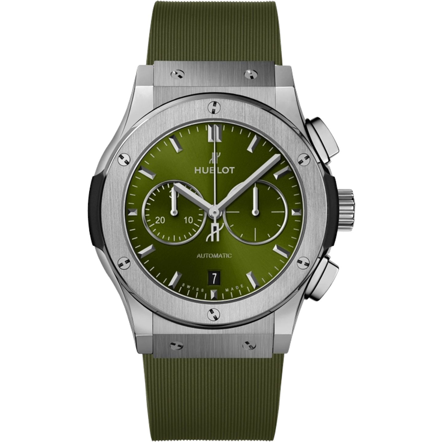 Hublot Classic Fusion Chronograph 541.NX.8970.RX (2025) - Green dial 42 mm Titanium case (1/1)
