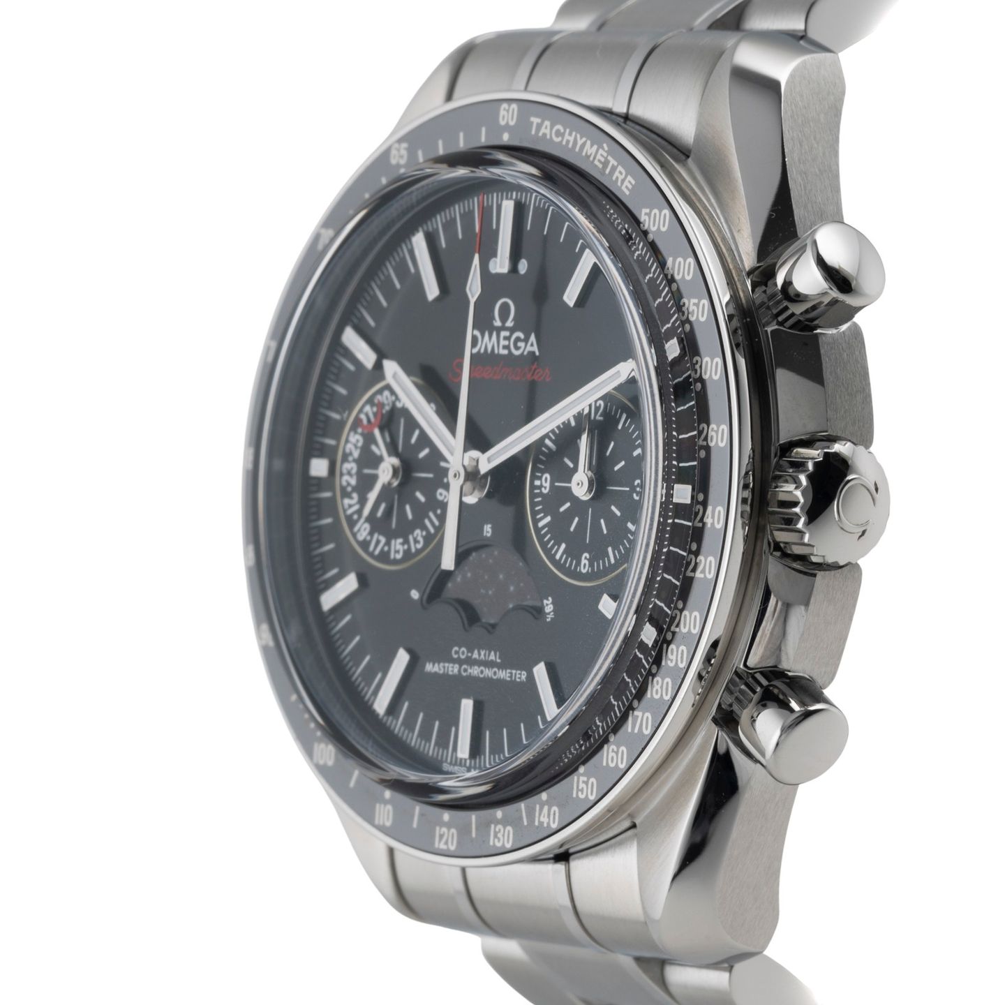 Omega Speedmaster Moonphase 304.30.44.52.01.001 (2019) - Zwart wijzerplaat 44mm Staal (6/8)