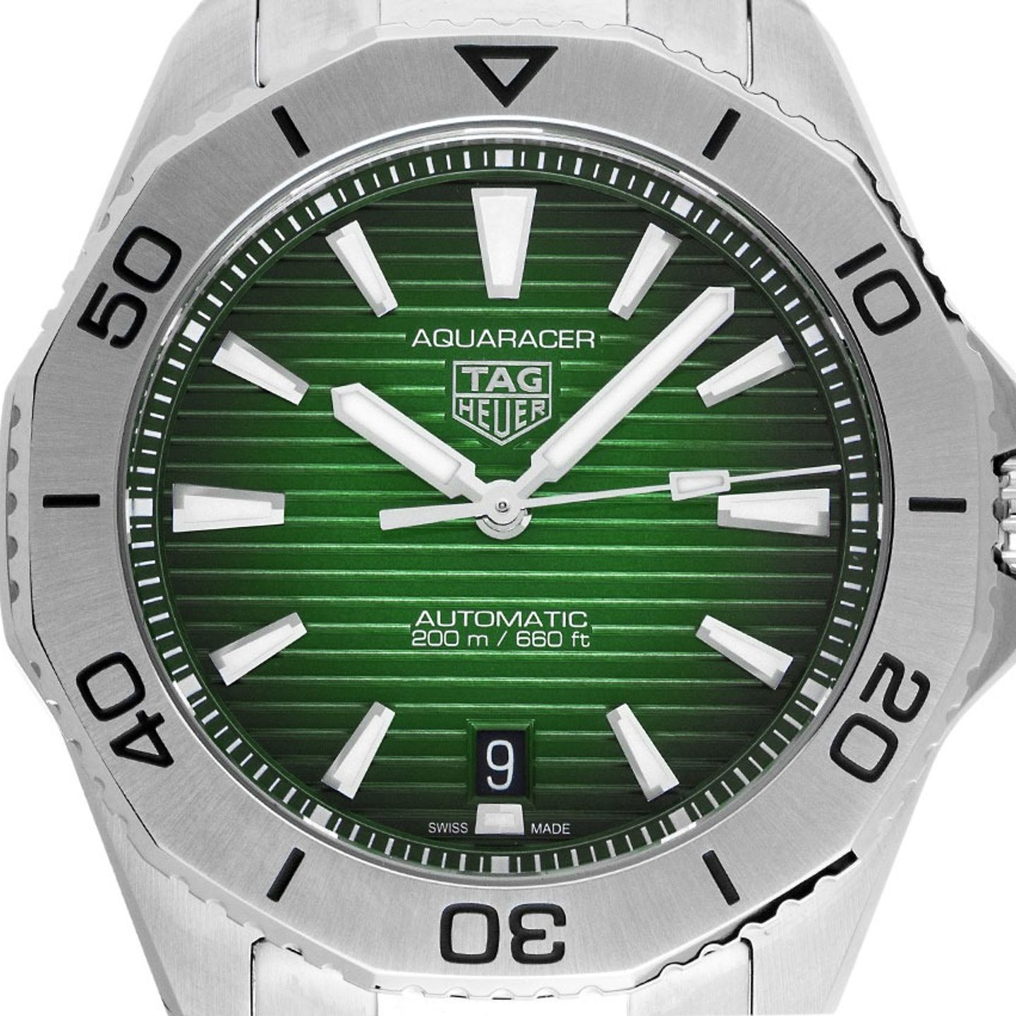 TAG Heuer Aquaracer WBP2115.BA0627 (2025) - Green dial 40 mm Steel case (1/7)