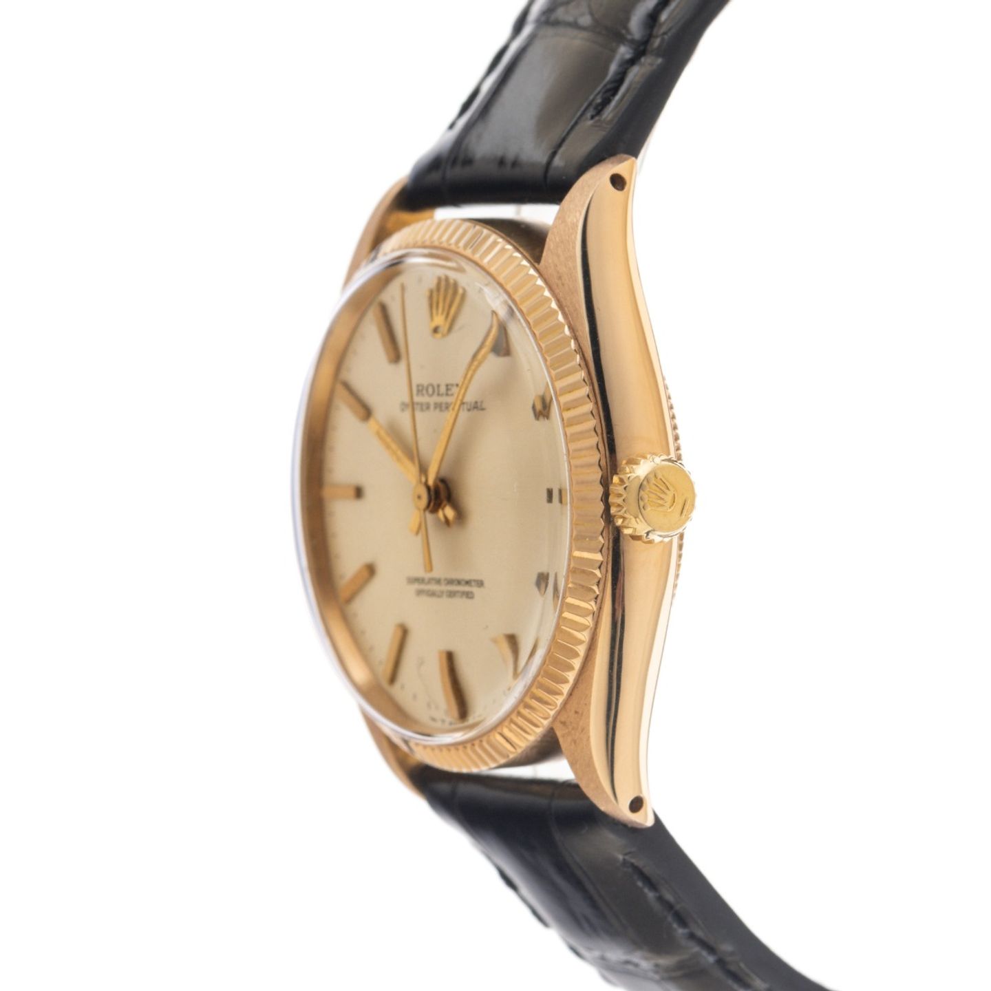 Rolex Oyster Perpetual 6567 (1957) - 34mm Roségoud (4/8)