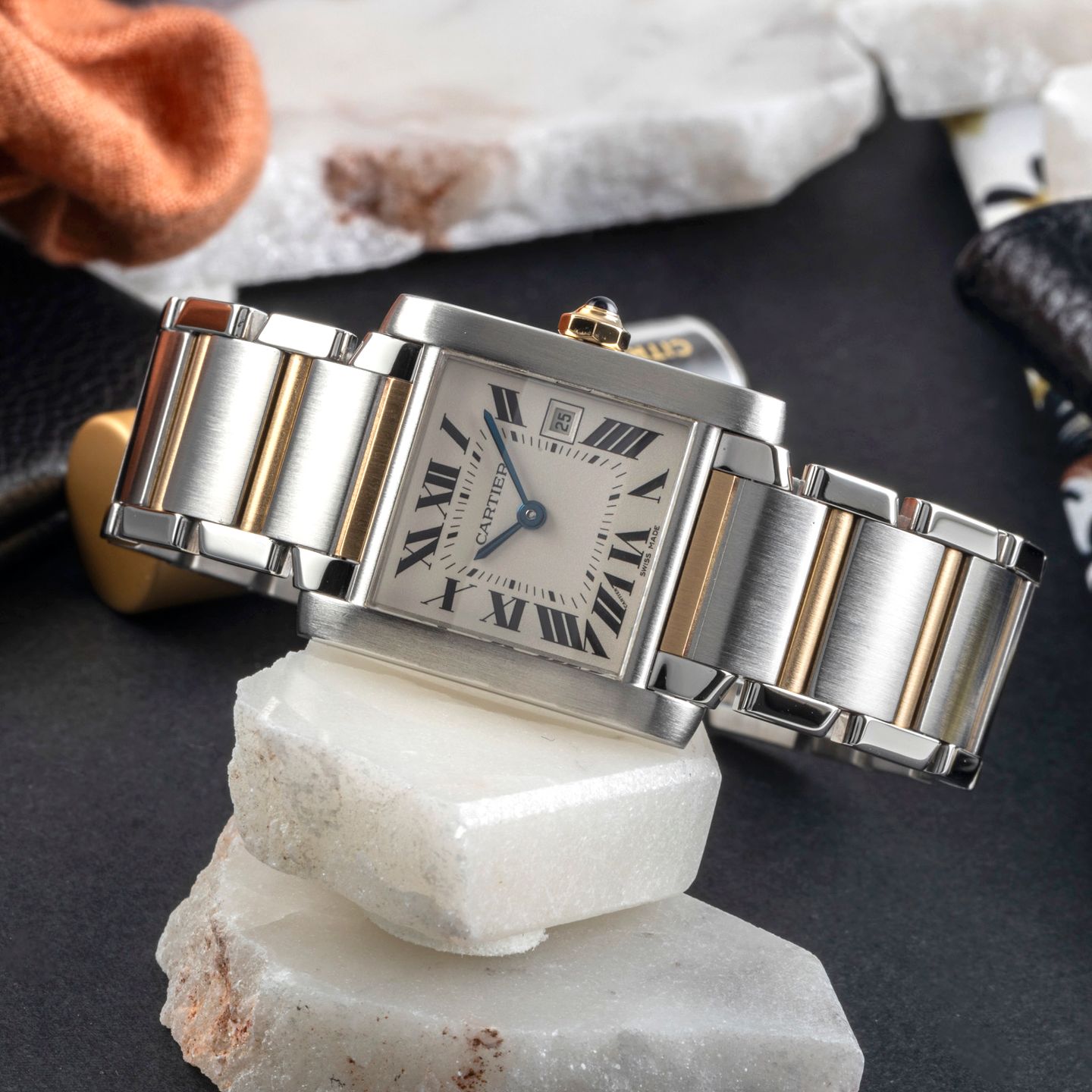 Cartier Tank Française 2485 (1999) - 25mm Staal (2/8)